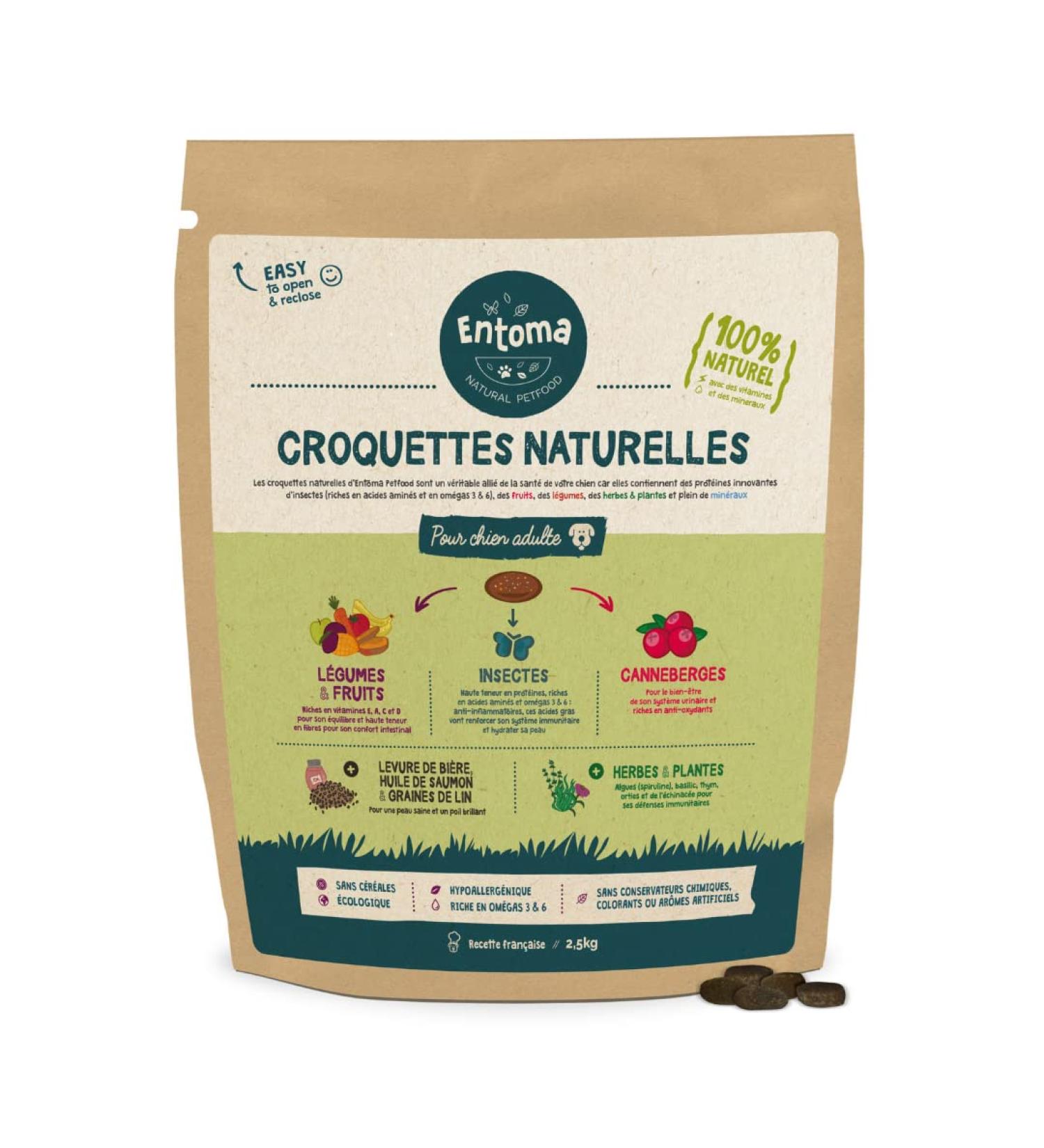 Natural Croquettes Based on Insect Protein 2.5kg