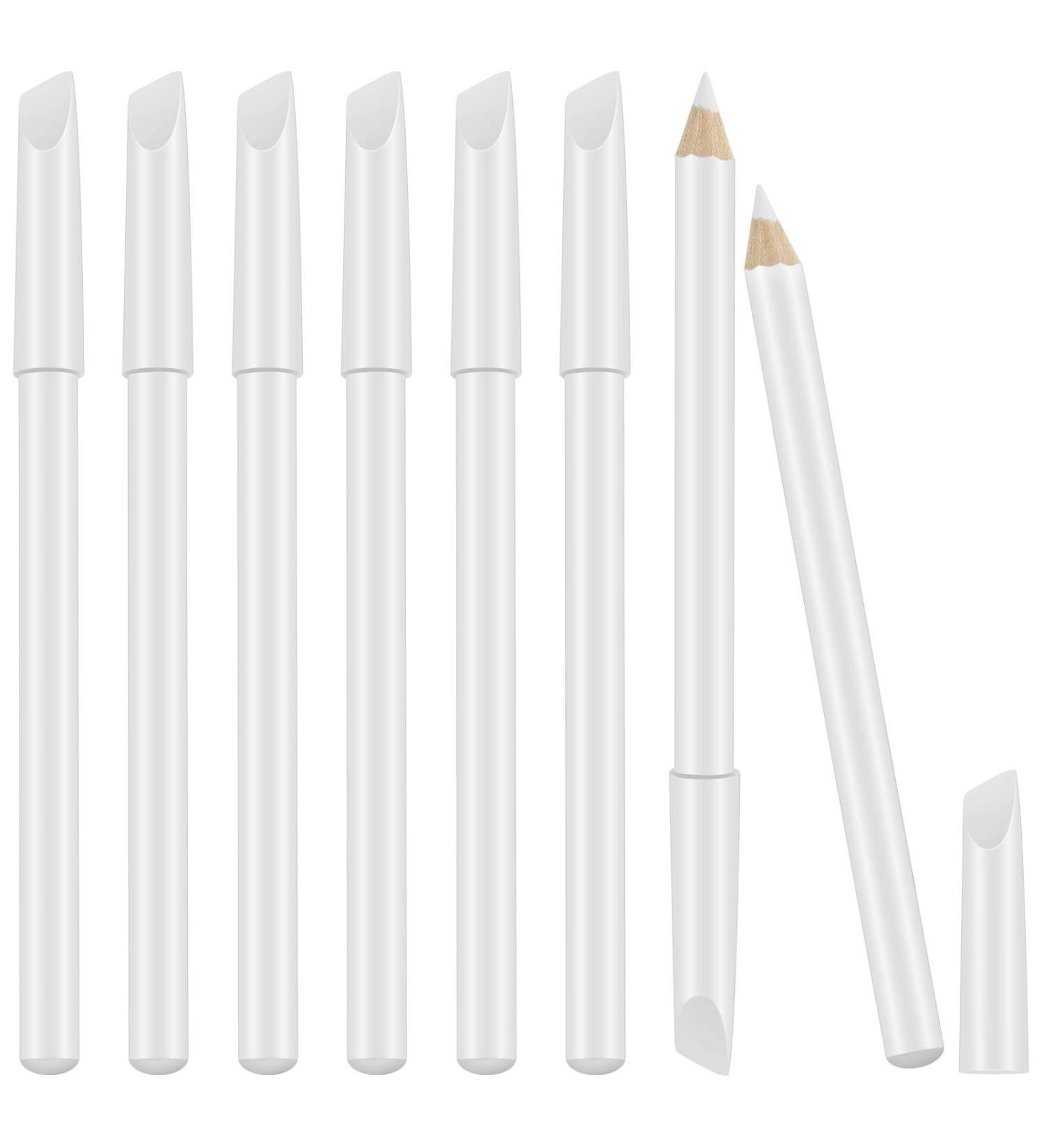 8-Piece 2-in-1 White Nail Pencil Set with Cuticle Pusher - DIY French Art Manicure Supplies - Buy Online on GoSupps.com