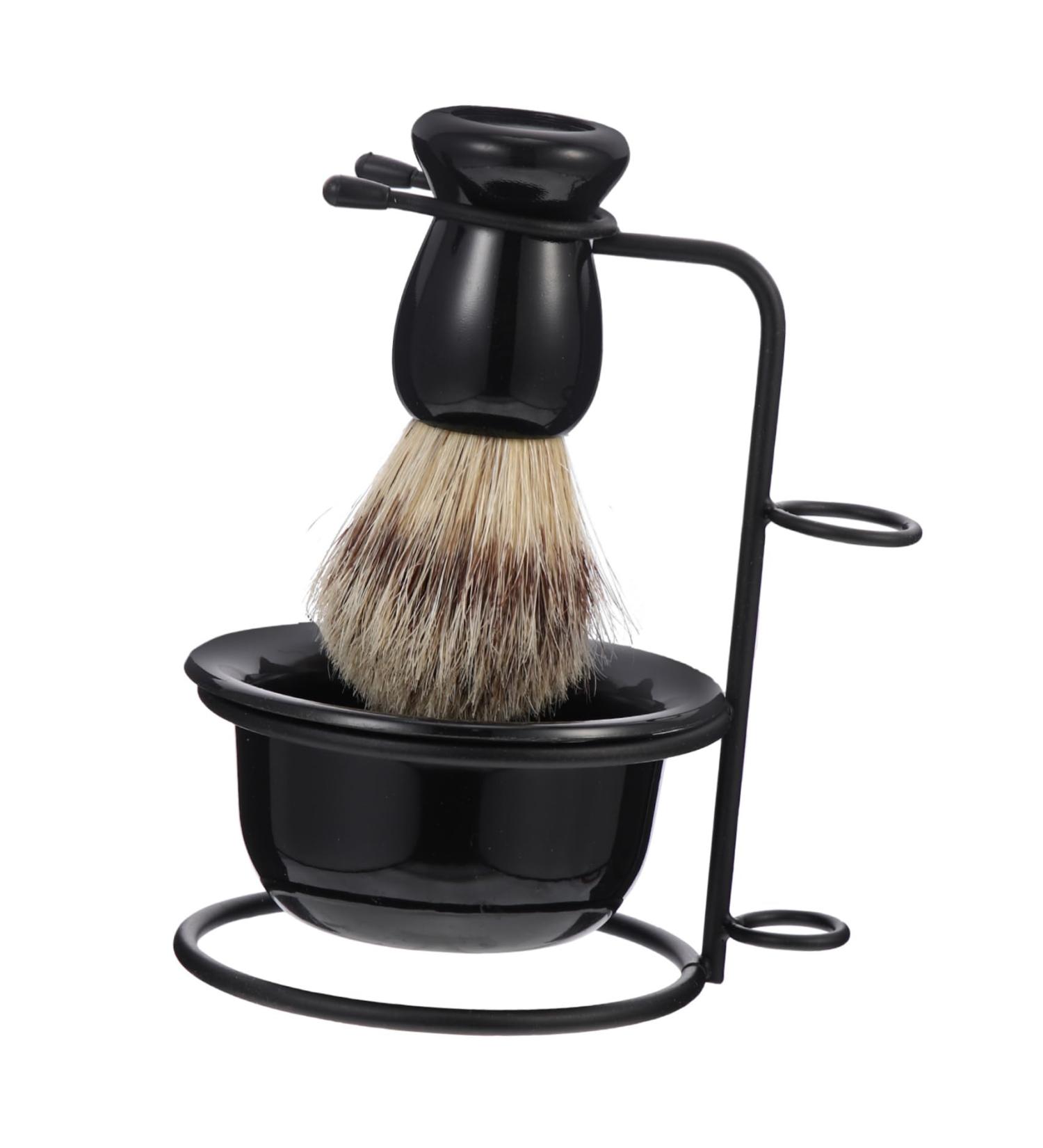 Frcolor Beard Care Set: Metal Shaving Bowl Shave Soap Razor & Brush Organizer for Men - Buy Online on GoSupps.com