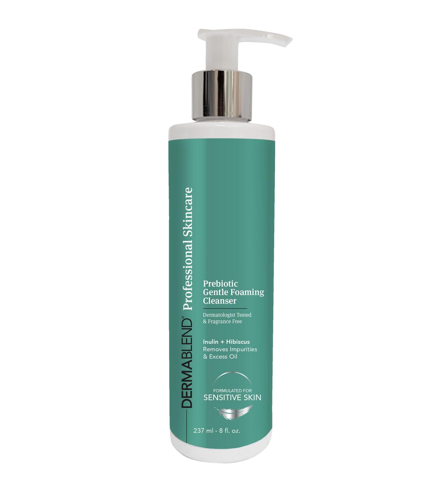 Dermablend Prebiotic Gentle Foaming Cleanser - 8 fl oz Light Foam Cleanser Removes Makeup & Impurities Prebiotic Inulin Probiotics & Hyaluronic Acid Ideal for Sensitive Skin Fragrance-Free - Buy Online on GoSupps.com