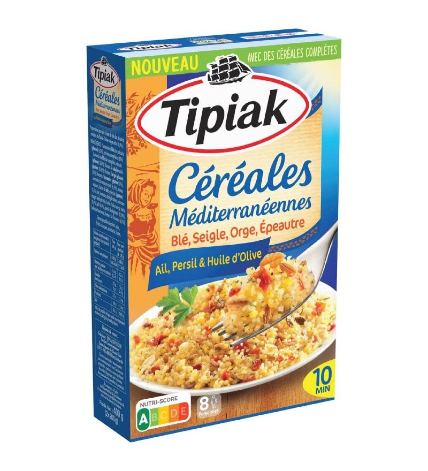 TIPIAK - C r ales M diterran ennes de Bl Complet et Lentilles Corail 400g - Un D licieux M lange Sain et Savoureux pour vos Plats - Id al pour une Al - Lot De 4 - Vendu Par Lot - Buy Online on GoSupps.com