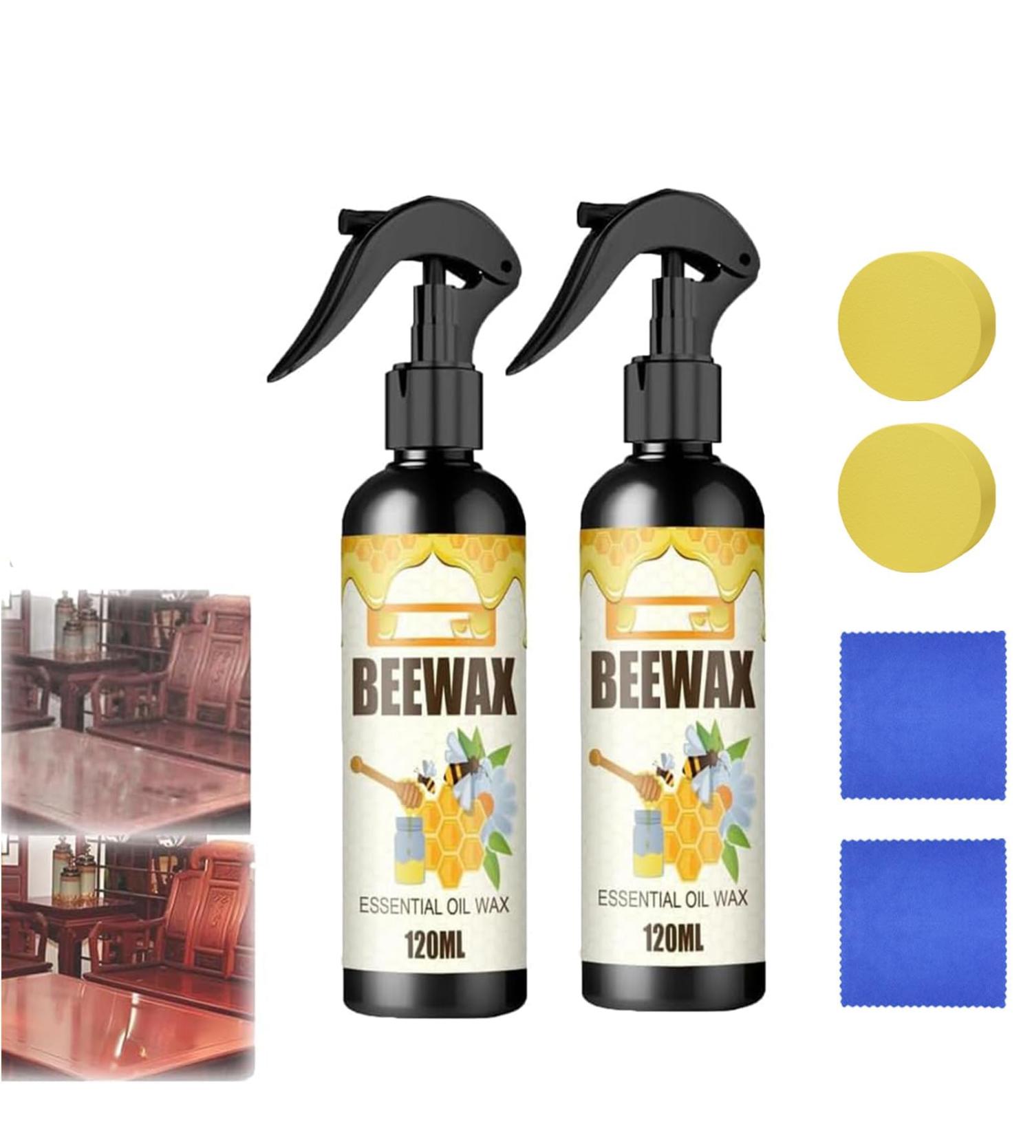 Natural Micro-Molecularized Beeswax Spray Bees Wax Furniture Polish And Cleaner Beeswax Spray Furniture Polish Restores Shine And Protects Surfaces (2PCS) - Buy Online on GoSupps.com