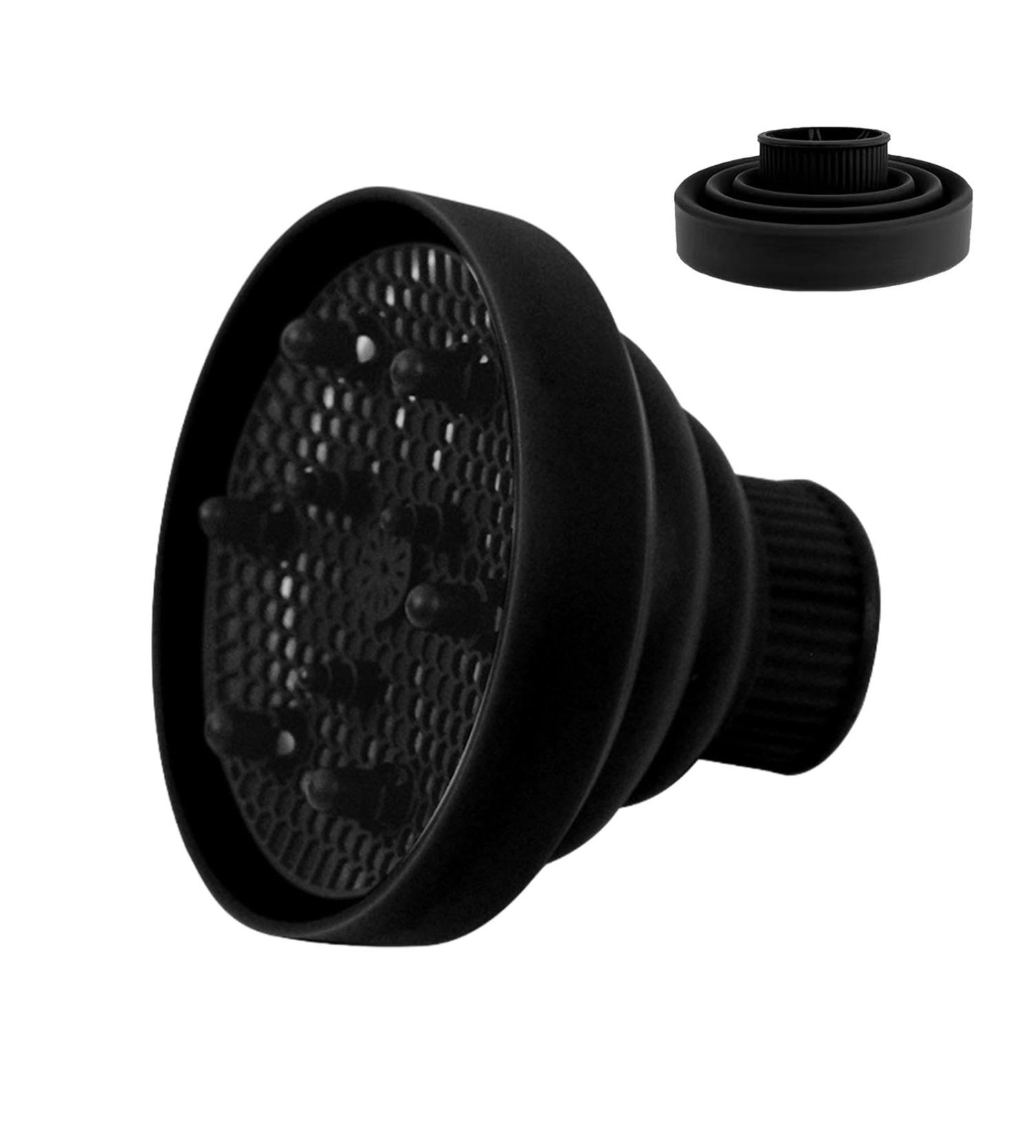 Generic Blow Dryer Vent Hood Foldable Silicone Hair Dryer Nozzle Heat Resistant | Soft Blow Dryer Accessory Multifunctional Hair Styling Supplies for Girls black - Buy Online on GoSupps.com