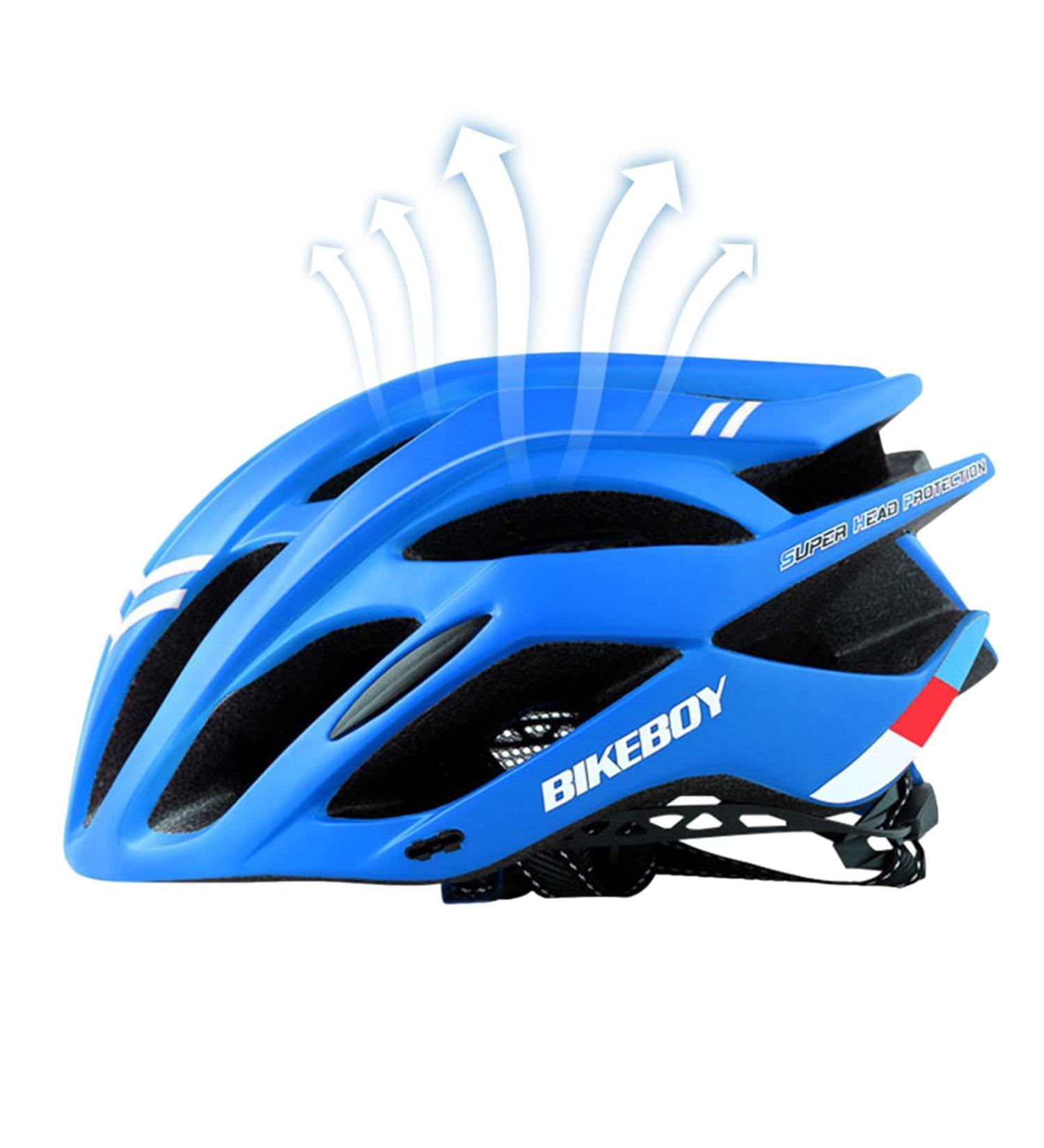 Shop Lingjiong Flexible Bicycle Head Protection - Light Helmet for Adults | Captain Edition - Blue - Moisturizing Feed | International Shipping Available - Buy Online on GoSupps.com