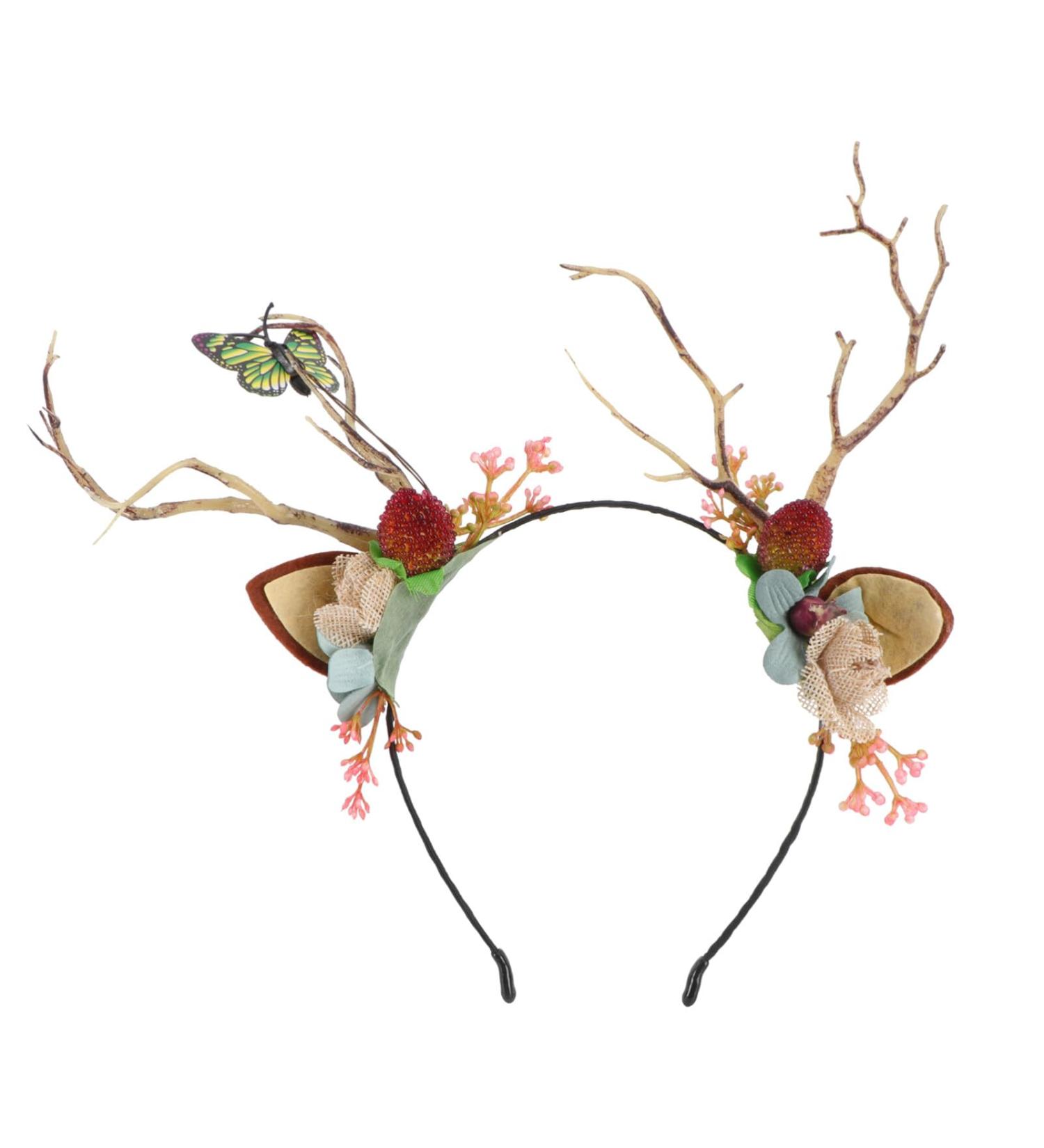 Buy Reindeer Anti-Anti Lemand Christmas Hair Accessories - Butterfly Headband & Stirring Strap for Festive Parties - Buy Online on GoSupps.com