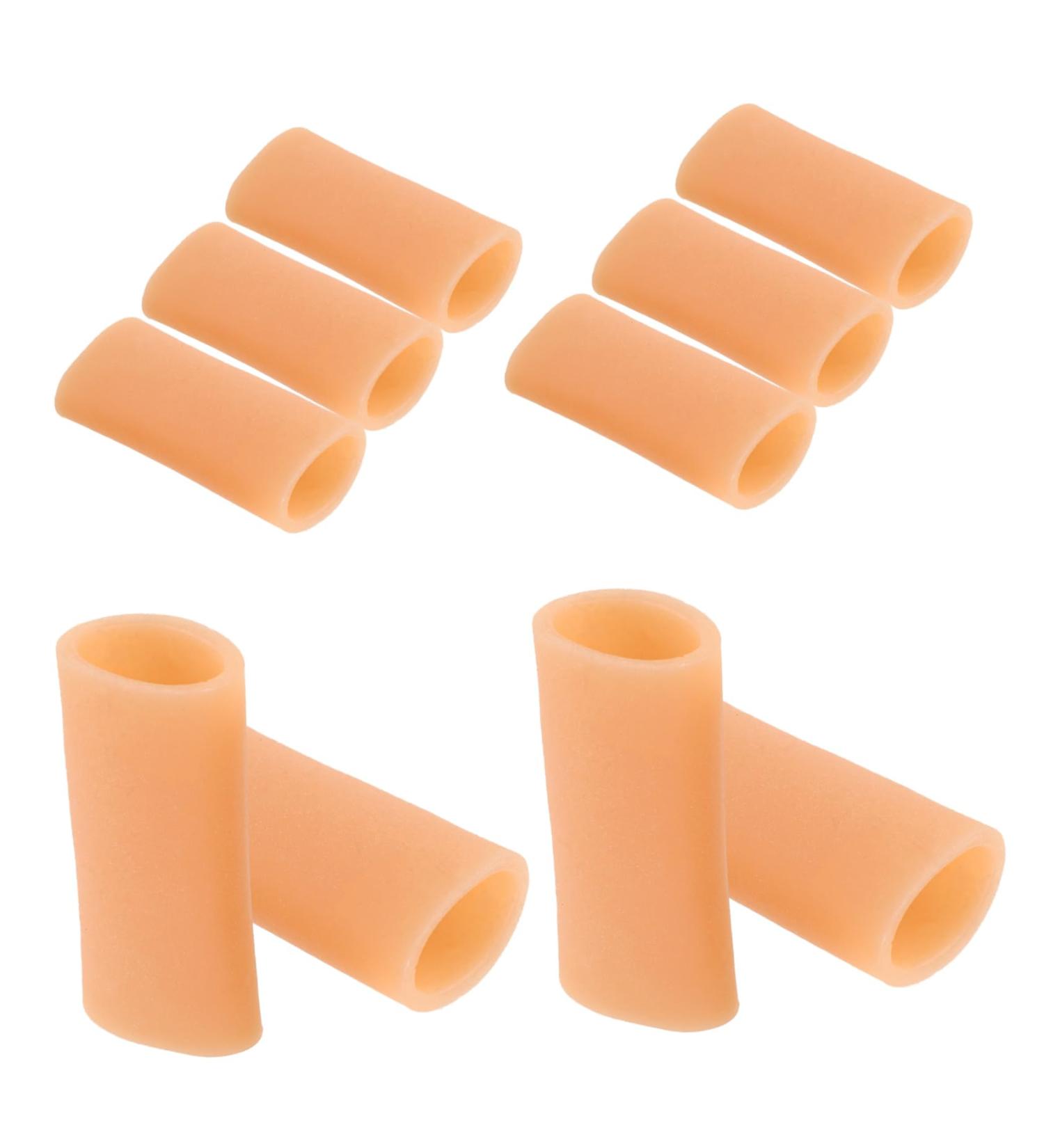 Hemoton Finger Protector & Sleeve - 5 Pairs Compression Finger Brace - Khaki Finger Covers for Protection & Support - Ideal for Finger Injury & Arthritis - Buy Online on GoSupps.com