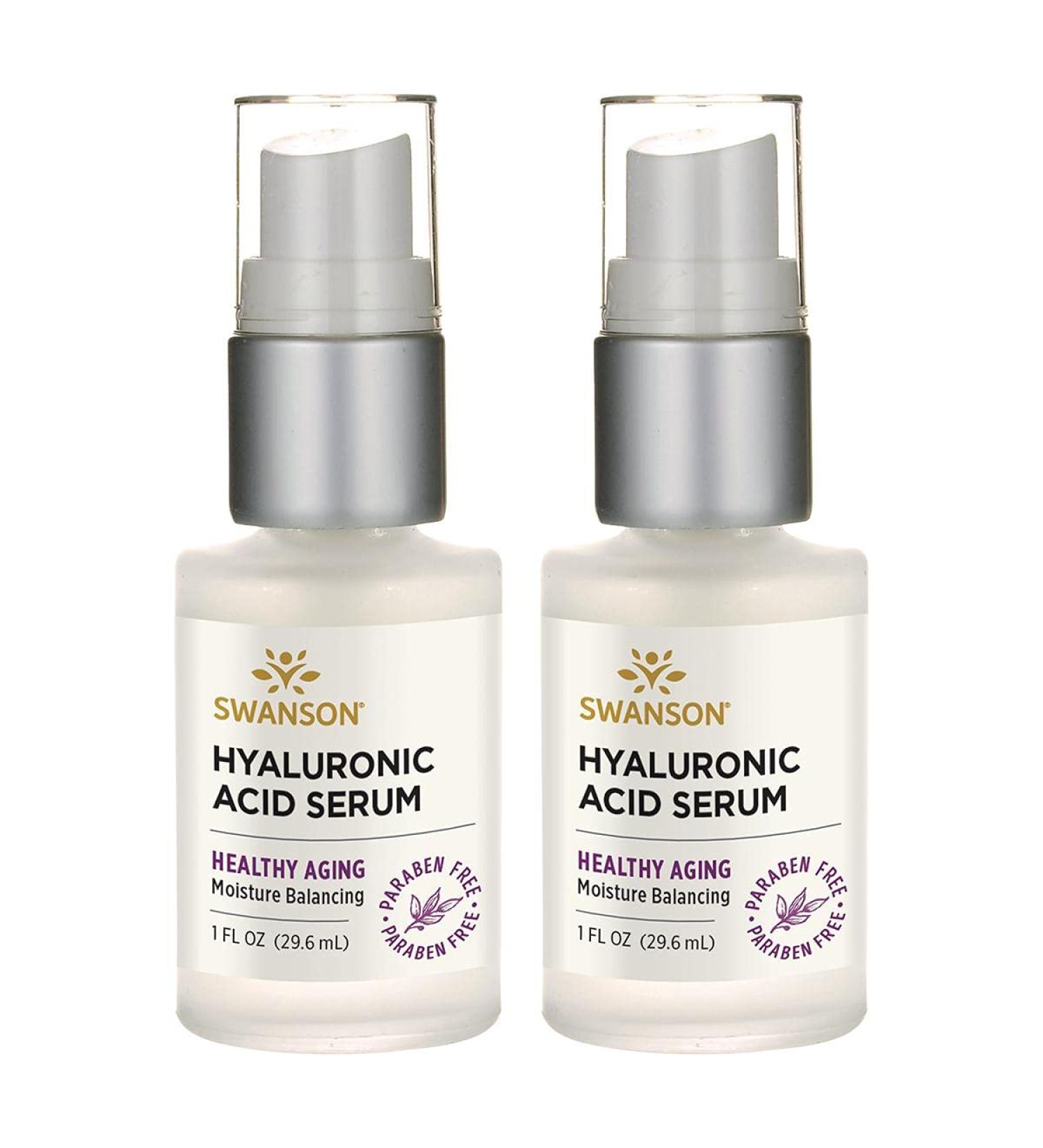 Swanson Hyaluronic Acid Serum 1 fl oz - 2 Pack Combo for Smooth and Hydrated Skin - Buy Online on GoSupps.com