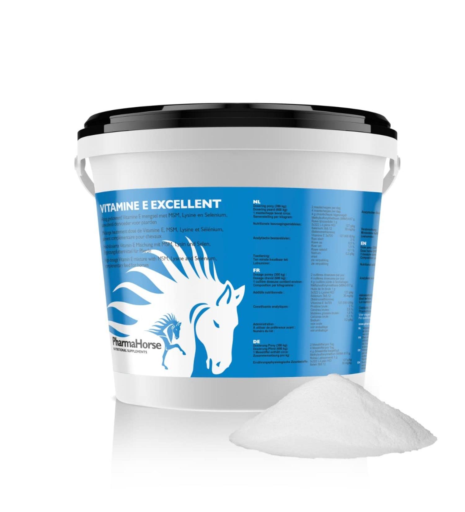 PharmaHorse Vitamin E+ | High-Dose Antioxidant with Selenium | 1000g - Boost Your Health Internationally - Buy Online on GoSupps.com