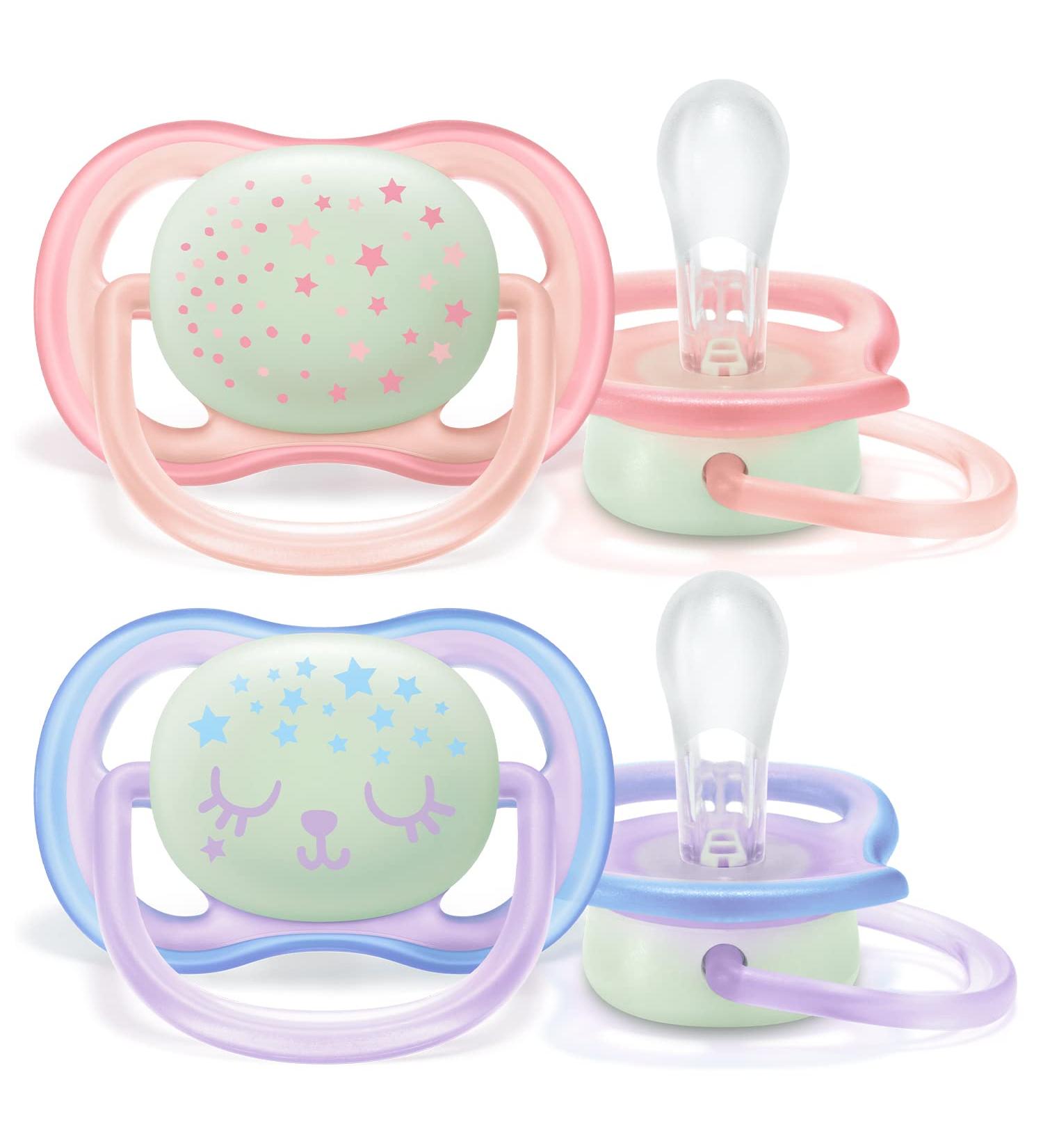 Philips Avent SCF376/12 Ultra Air Pacifiers - Set of 2 for 0-6 Months - Soothing & Safe | Buy Now - Buy Online on GoSupps.com