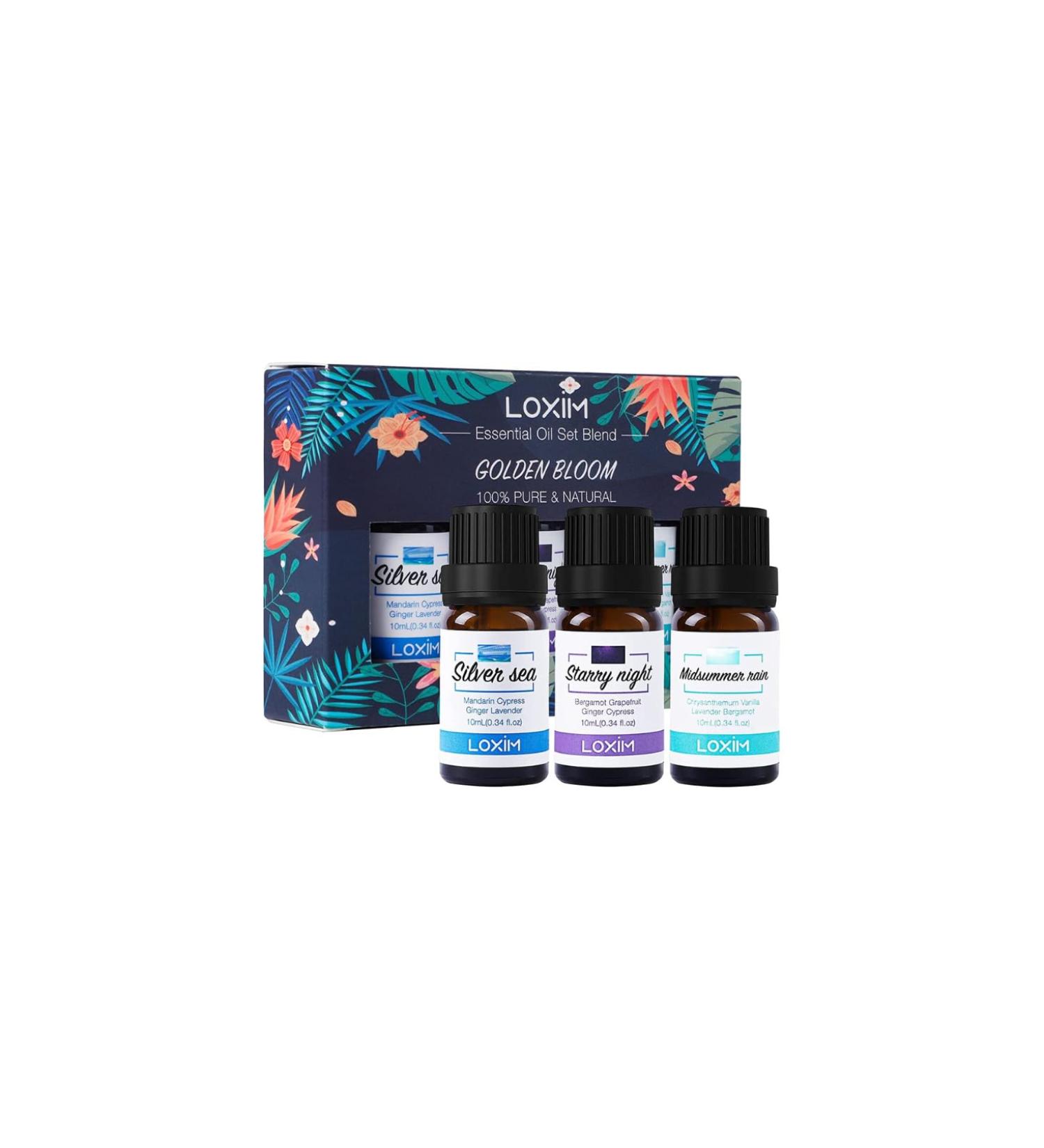 LOXIM Golden Bloom Essential Oil Set of 3 - Midsummer Rain Starry Night & Silver Sea | International Shipping - Buy Online on GoSupps.com