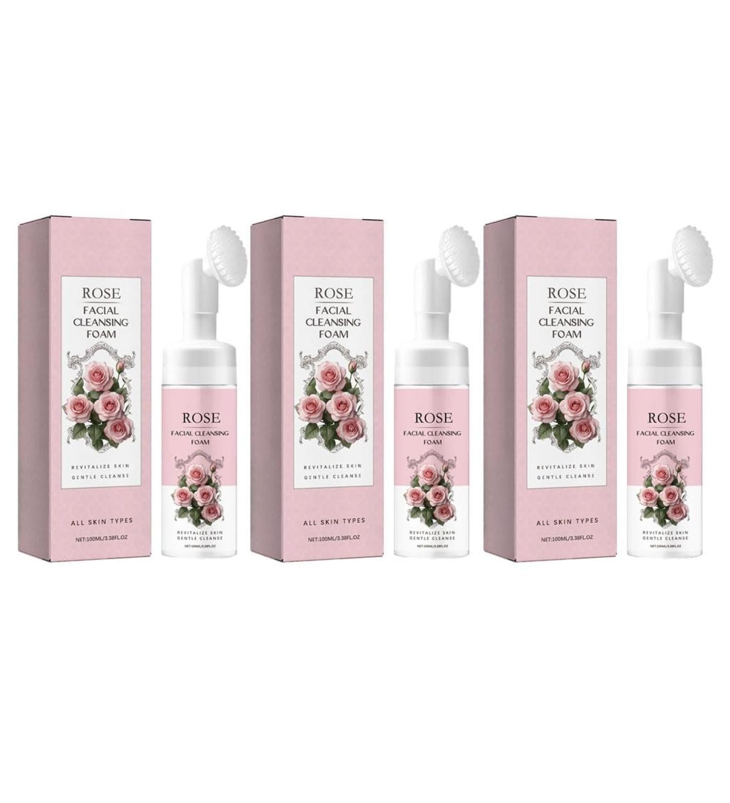 Nettoyant Moussant La Rose - Contr le Du S bum Nettoyage En Profondeur Des Pores Hydratant Et claircissant Doux For Tous Les Types De Peau Quotidien Le Visage(3PCS) - Buy Online on GoSupps.com
