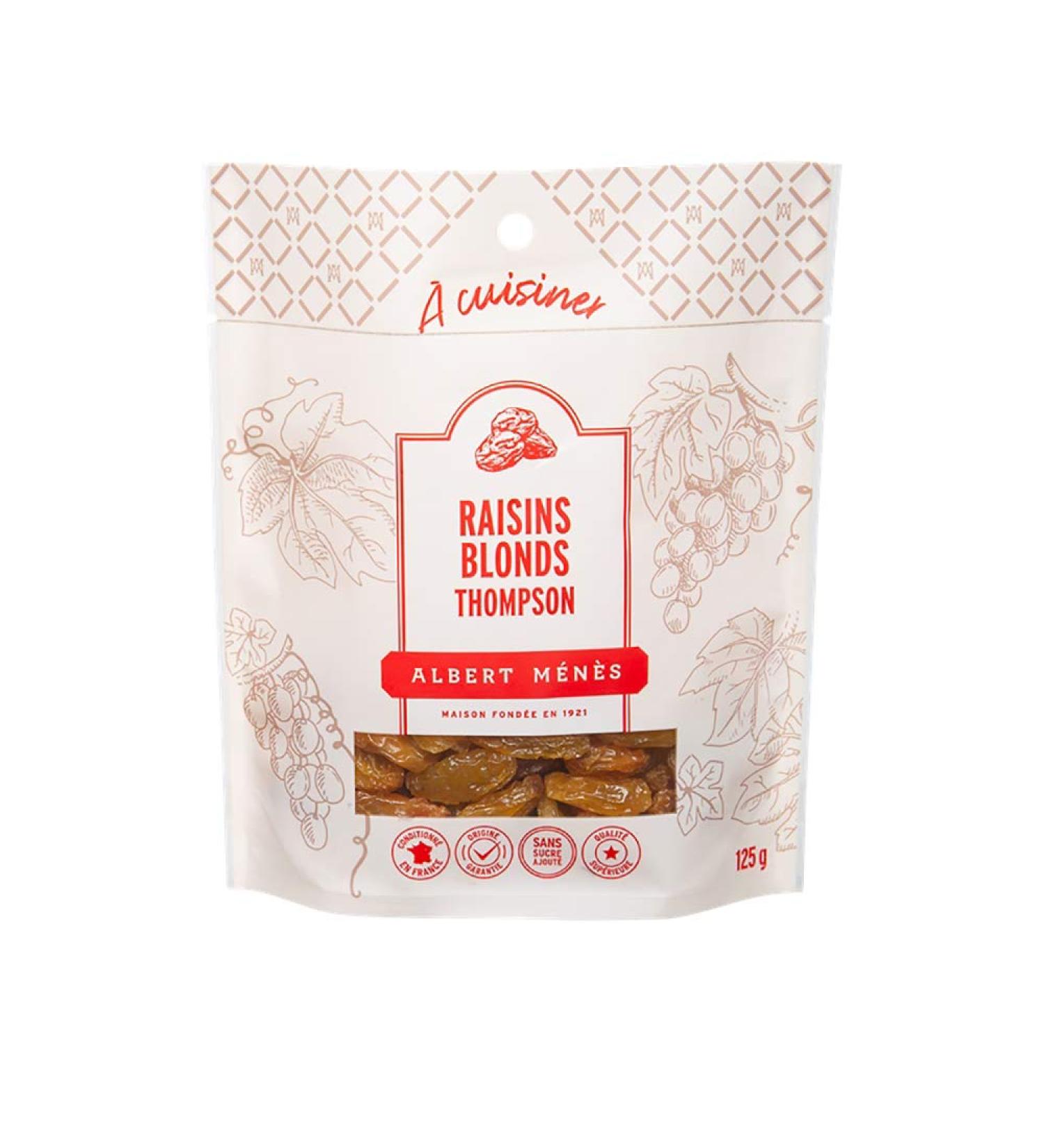 Albert Ménès - Dried Fruits - Thompson Blond Raisins 125 g