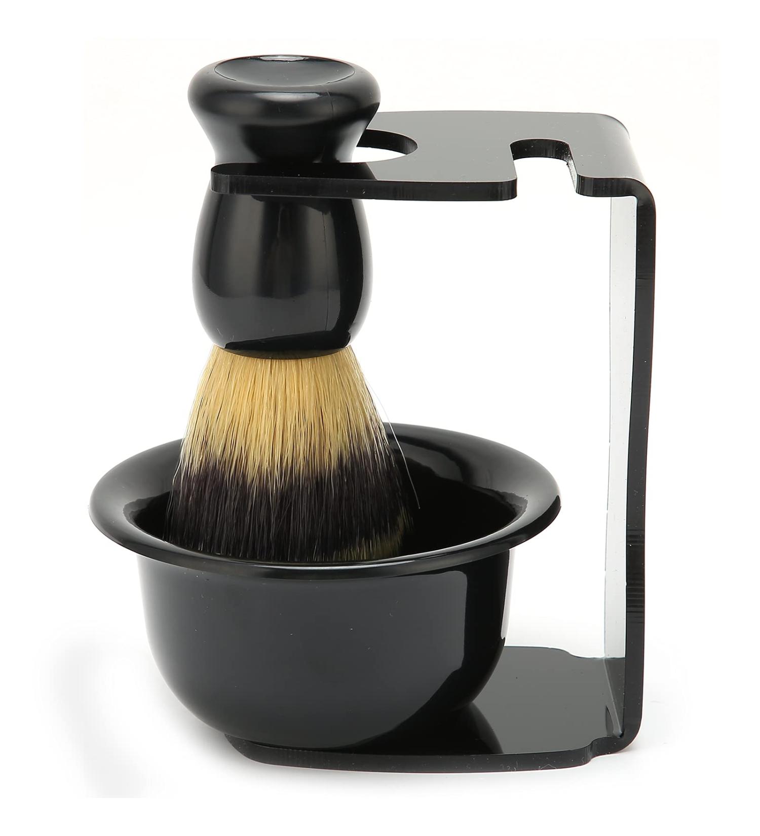 Deluxe Shaving Kit for Men - Shaving Brush Set Beard Bowl & Stand | Premium 3 Pack for Perfect Shaves - Buy Online on GoSupps.com