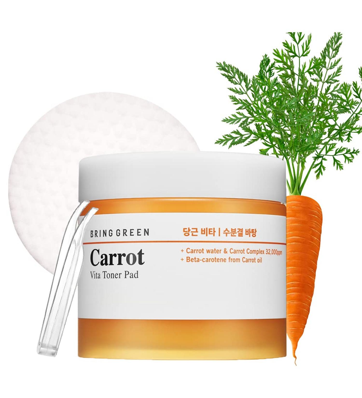Green Carrot Toner Pads - Skin-Balancing Exfoliation for Acne Relief (60 Count) - Buy Online on GoSupps.com