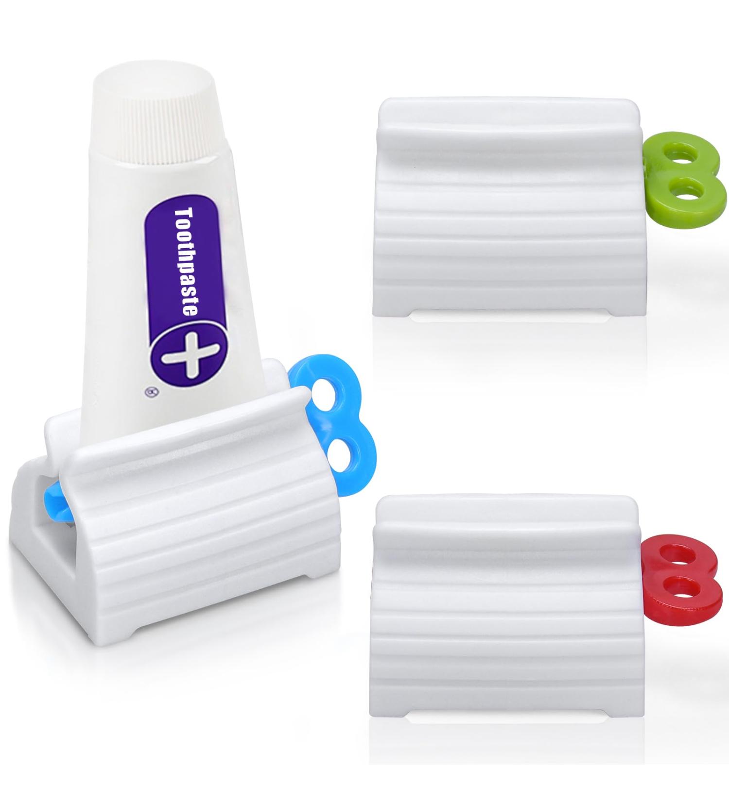 Buy Civilian Toothpaste Tube Squeezer 3 Piece Set with Colored Tube Key & Holder | Bathroom Kitchen Bedroom Organizer - Buy Online on GoSupps.com