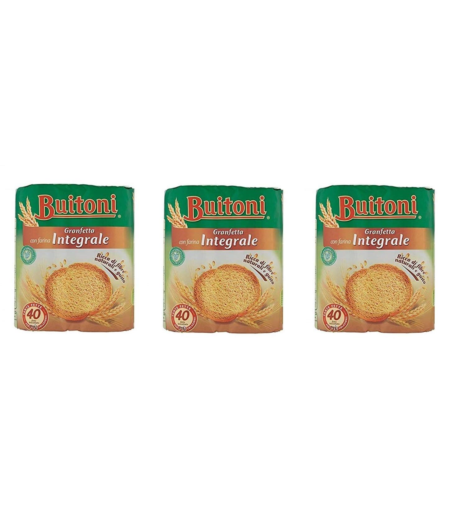 Buitoni Buitoni Granfetta Pack of 3 Whole Wheat Biscuits with Wholemeal Flour 40 Biscuits 300g