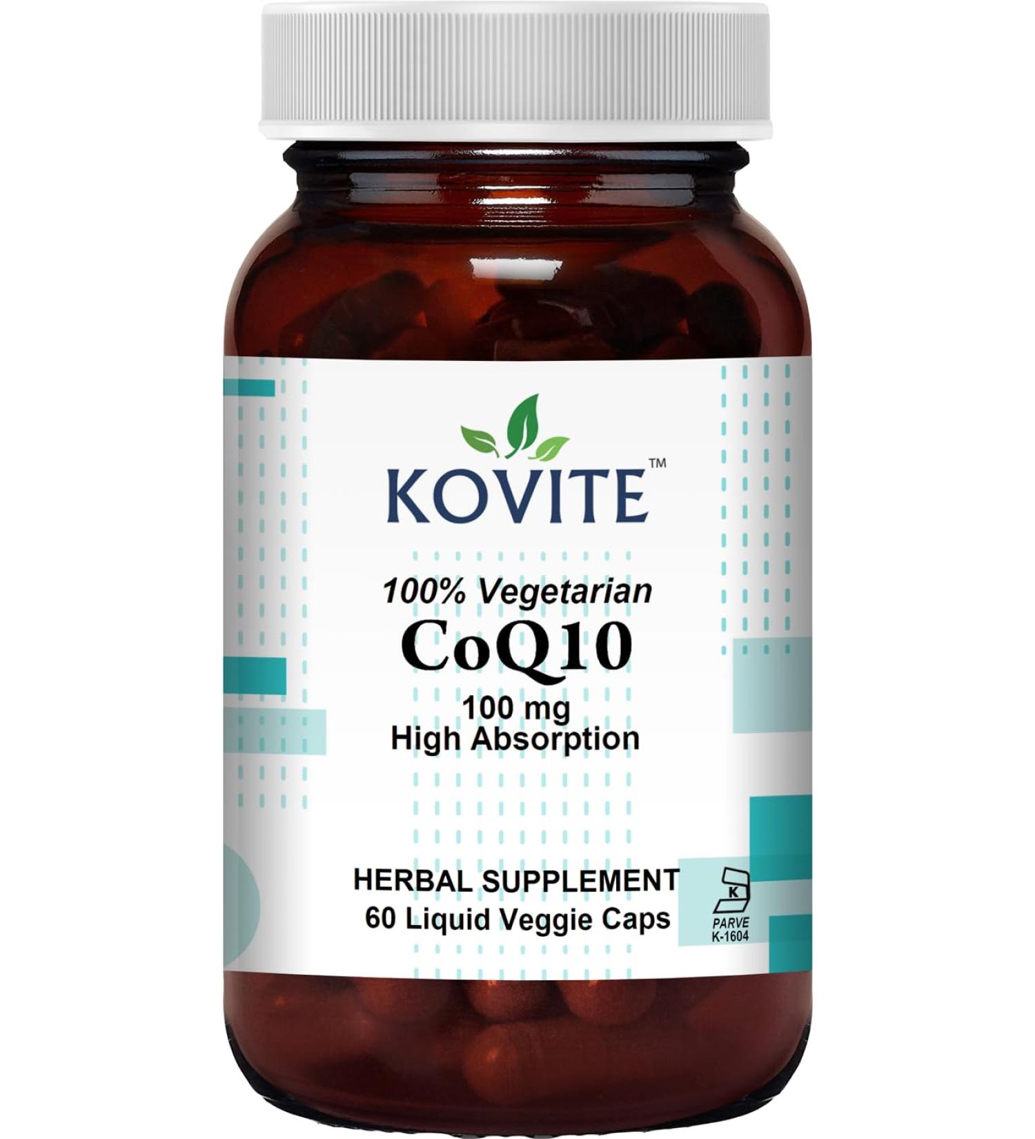 Kovite Coenzyme Q-10 100 Mg High Absorption - 60 Liquid Vegicaps