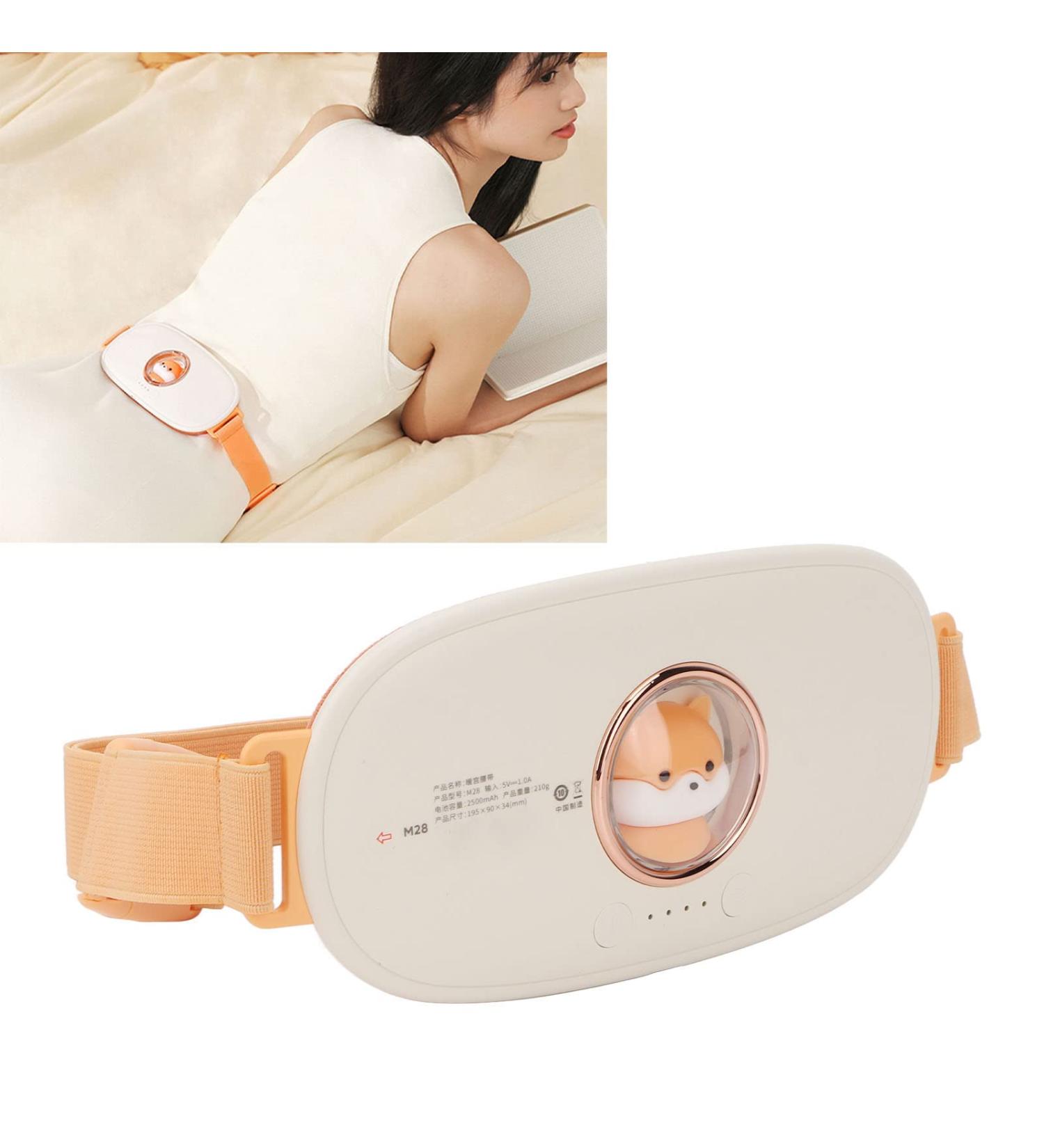 Heating Pillows for Menstruation Relief | 4 Heat Levels & Vibration Massage | Back Pain & Abdominal Girdle - White - Buy Online on GoSupps.com