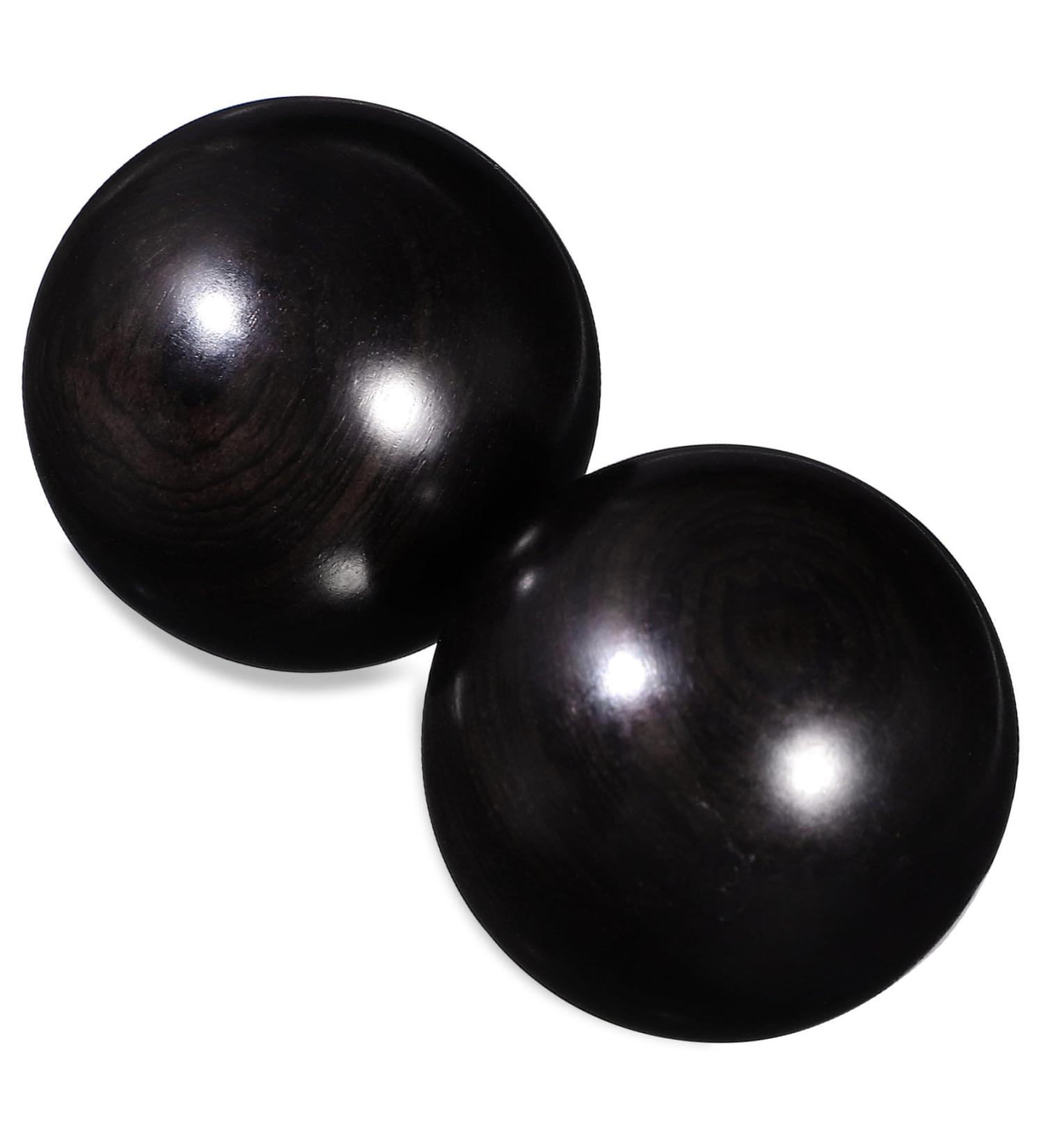Buy Tovinanna 2-Piece Wooden Massage Balls - Handheld Chinese Stress Relief Handballs - Buy Online on GoSupps.com