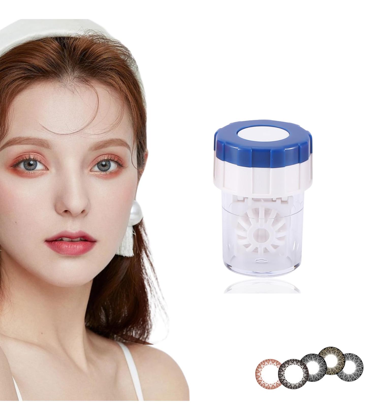 Blue Contact Lens Box & Cleaner - Portable Storage Containers for Daily Use | Ideal for Travel - Buy Online on GoSupps.com