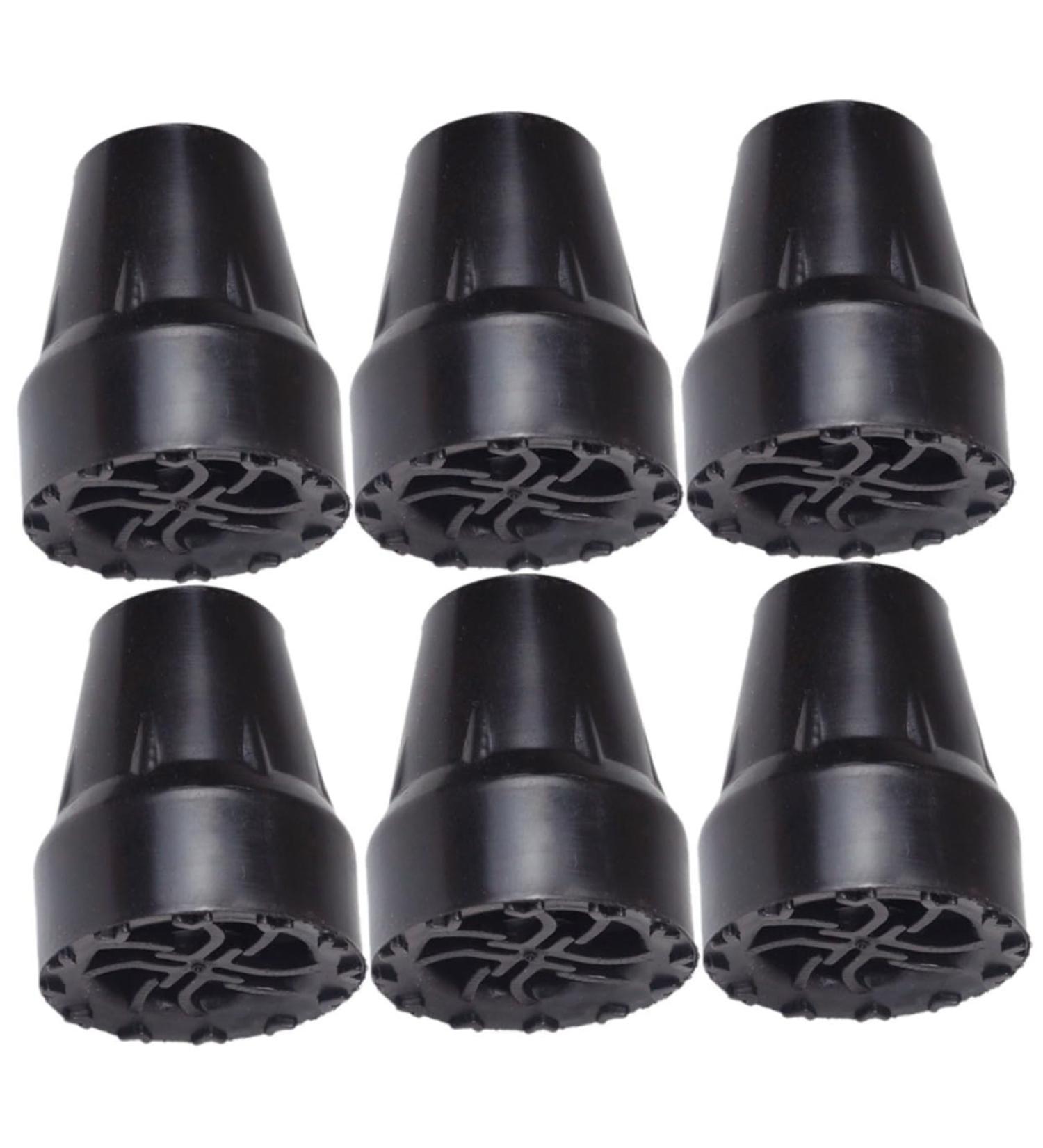 Healeeved 6-Pack Slipproof Crutch Tips | Rubber Trekking Stick Accessories for Hiking & Travel - Buy Online on GoSupps.com