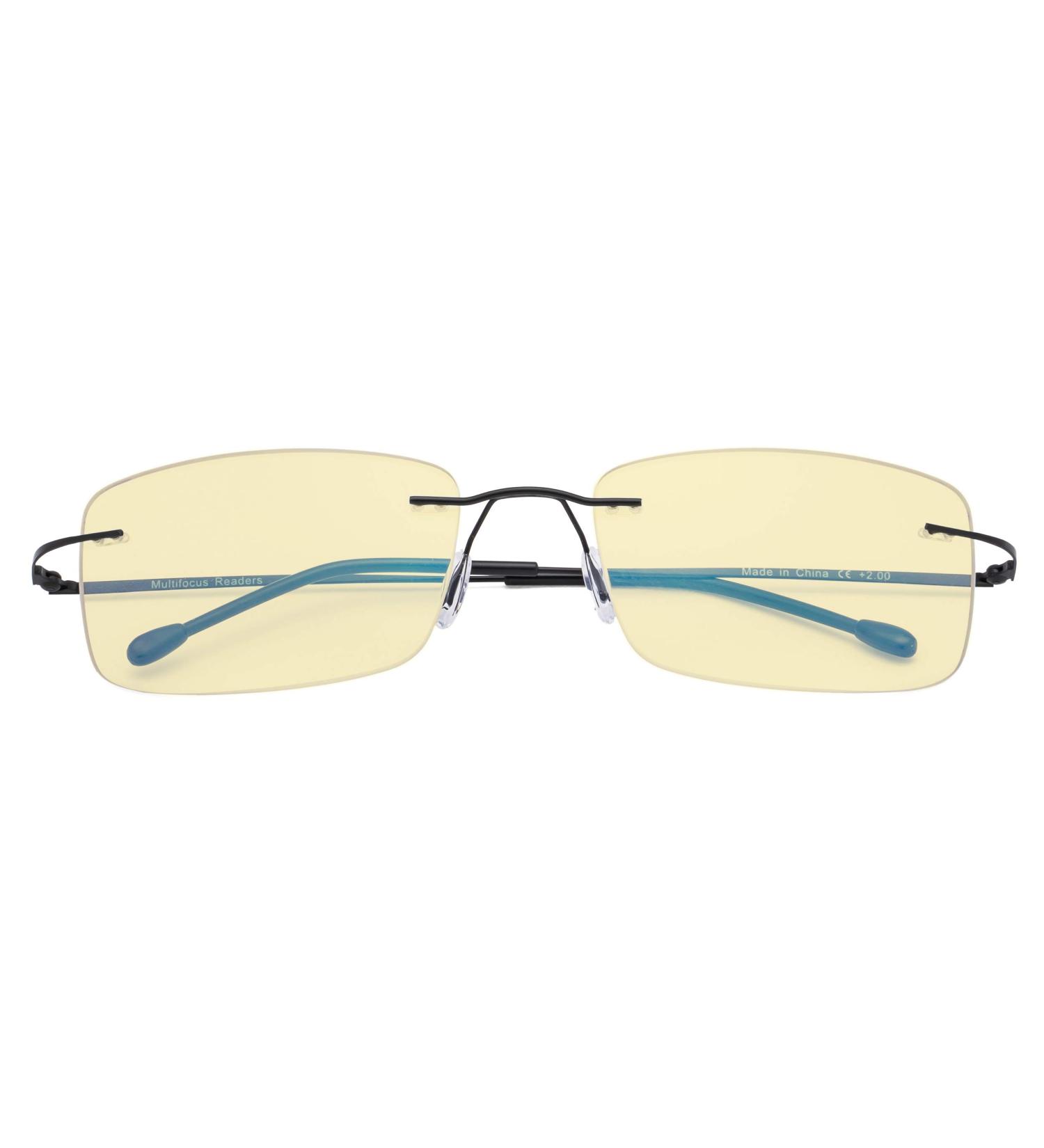 CessBlu Blue Light Blocking Glasses for Men - Anti Glare UV Eyeglasses Rimless Design Comfortable Flexible Fit - Perfect for Reading & Computer Use - Buy Online on GoSupps.com