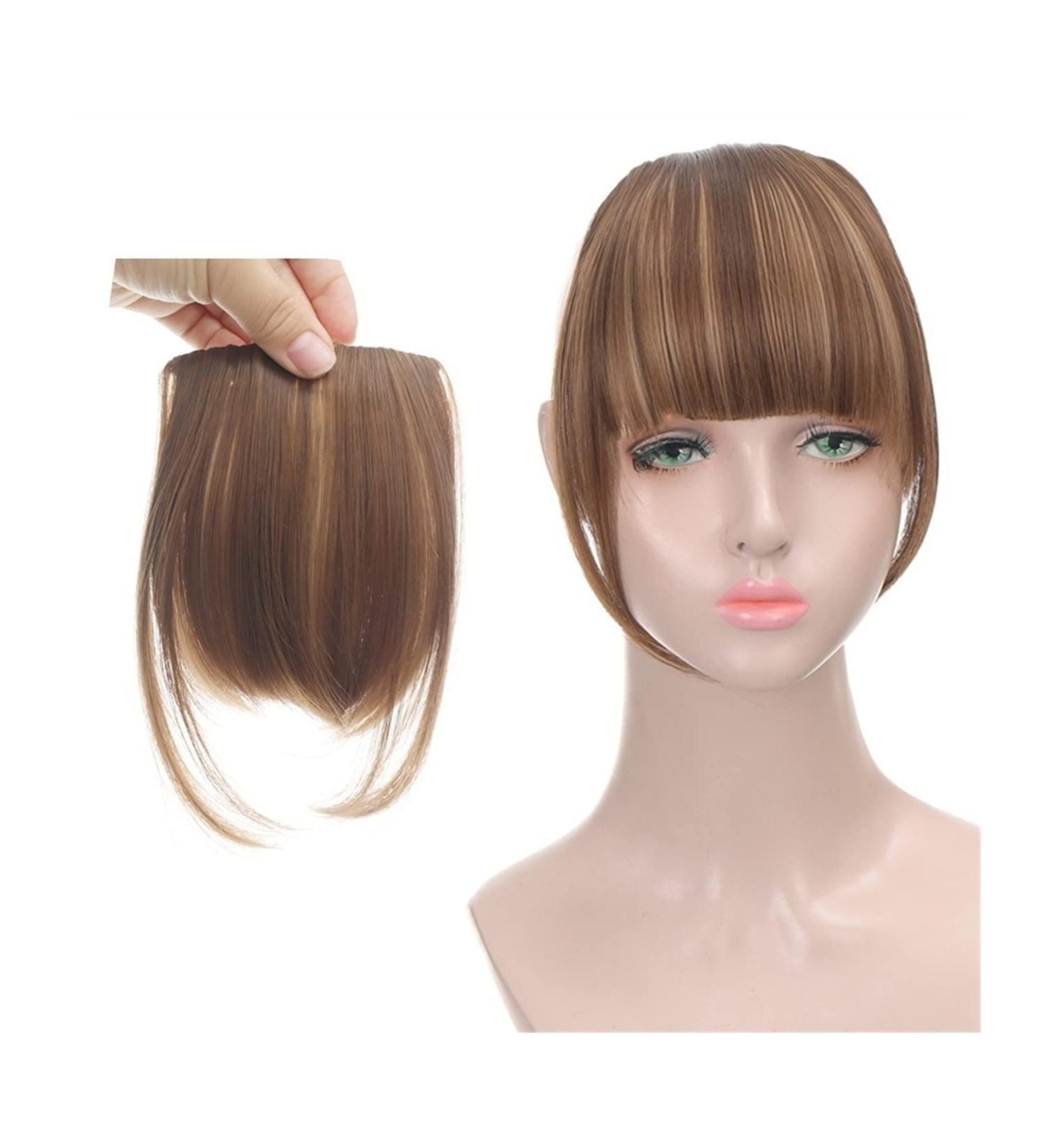 clip in bangs for women Clip in Bangs Synthetic Bangs Hair Clip in Extensions French Natural Fringe Bangs Clip in Thick Front Neat Flat Bang Short Straight Hair piece Bangs with Temples Bangs Hair (C SW65-12H22 - Buy Online on GoSupps.com