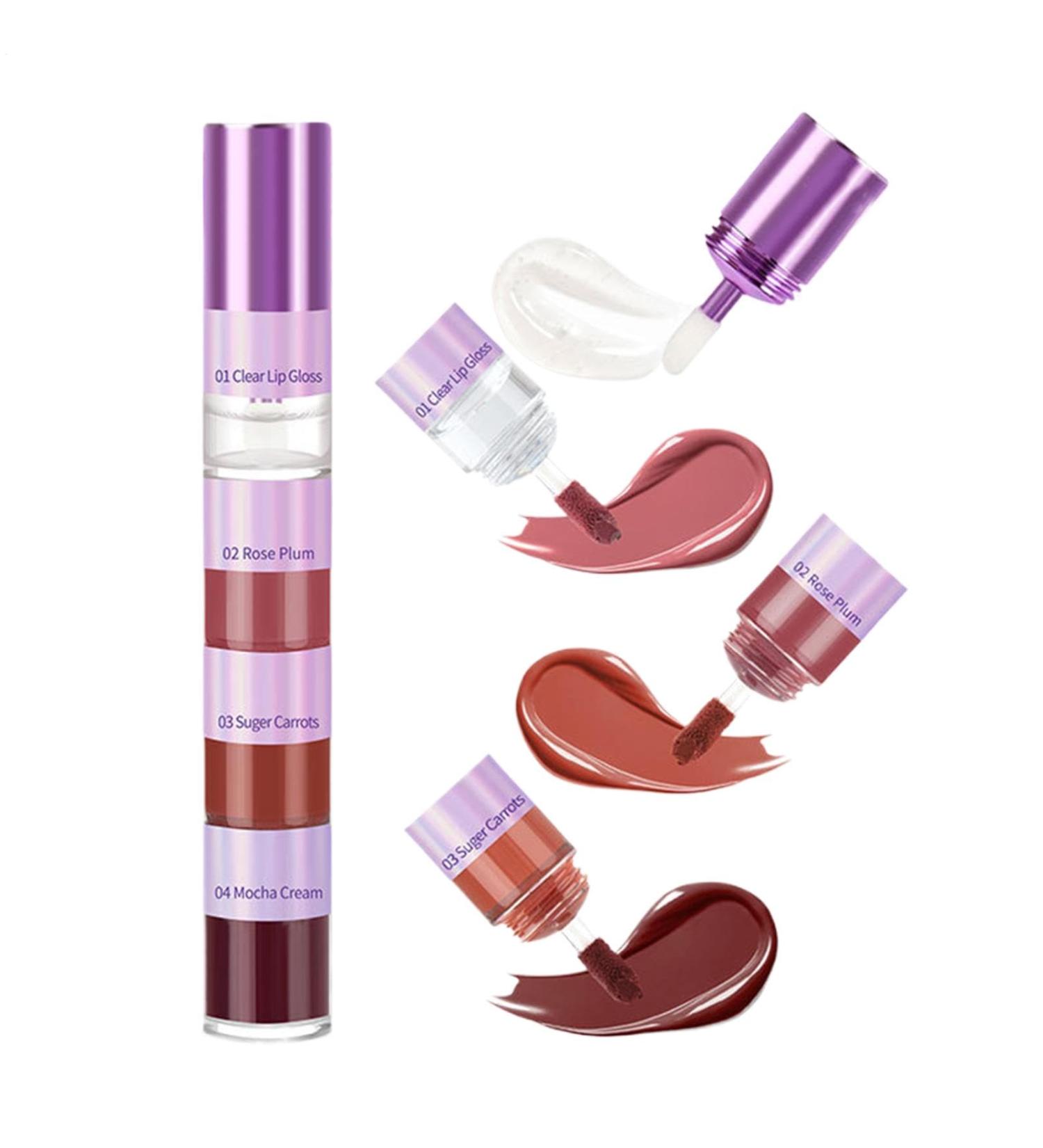  G n rique Lip gloss sets for girls lip tints for women - High shine lip care gloss in 4 colors long-lasting non-stick lipstick for women and girls - Buy Online on GoSupps.com