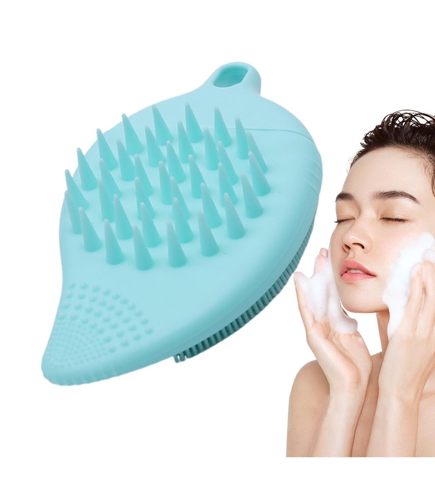 Face Scrubber - Face Scrubber Kit Face Exfoliator Scrubber | Double Side Soft Silicone Facial Cleansing Brush Manual Hair Scrubber Handheld Scrubber for Deep Cleaning Skin 5.35x2.99x1.3 inches Lake Blue - Buy Online on GoSupps.com