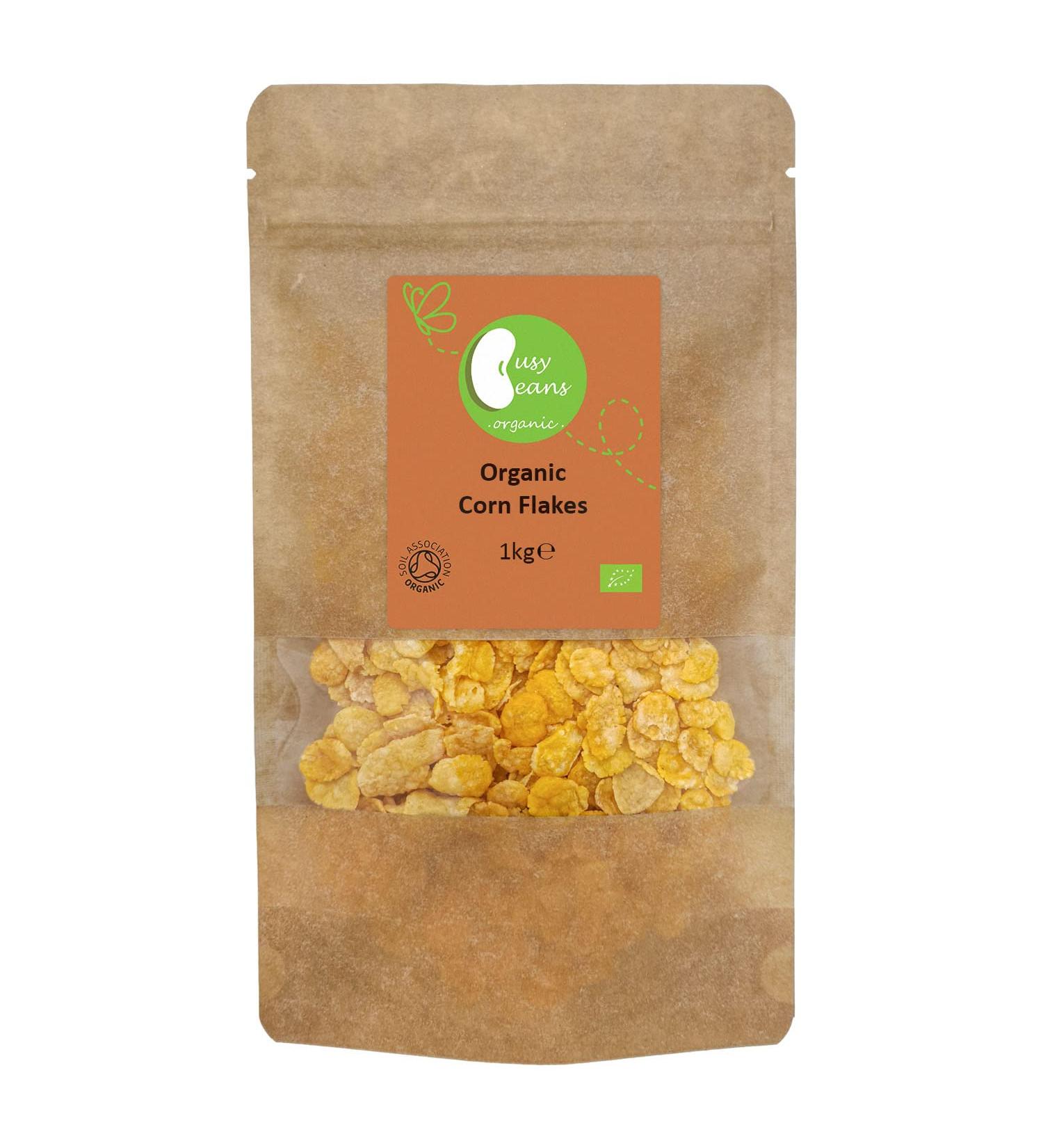Organic Corn Flakes - Certified Organic - by Busy Beans Organic (1kg)