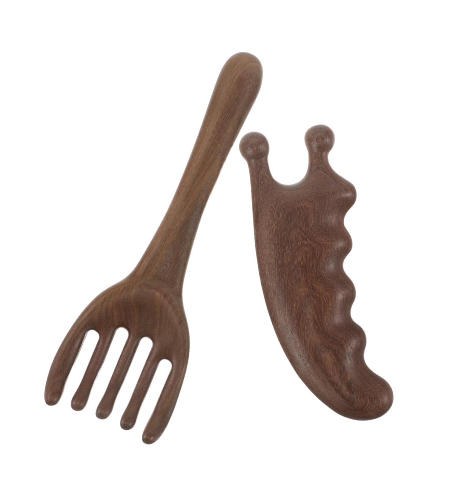 Homoyoyo Masseur De Cuir En Bois De Santal 2 Pi ces : Peigne De Massage Portable En Bois Masseur Guasha Pour Visage Et Pour De Et Des Cheveux Et Pour - Buy Online on GoSupps.com