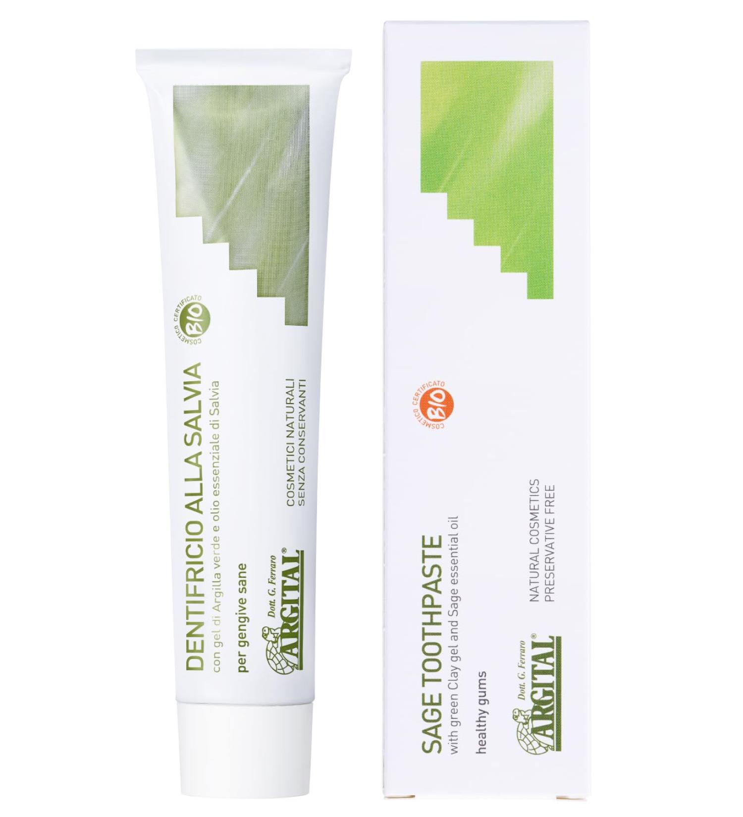 Argital Sage Toothpaste 75ml - Natural Oral Care for Fresh Breath | International Shipping Available - Buy Online on GoSupps.com