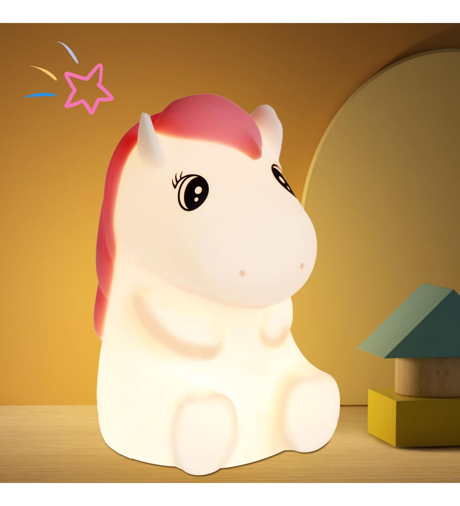 OkiyiD Pony Night Light | Horse Lamp for Nursery | Touch Control Dimmable Bedside Lamp | Rechargeable Horse Gifts for Girls | Birthday Gifts for Boys - Buy Online on GoSupps.com