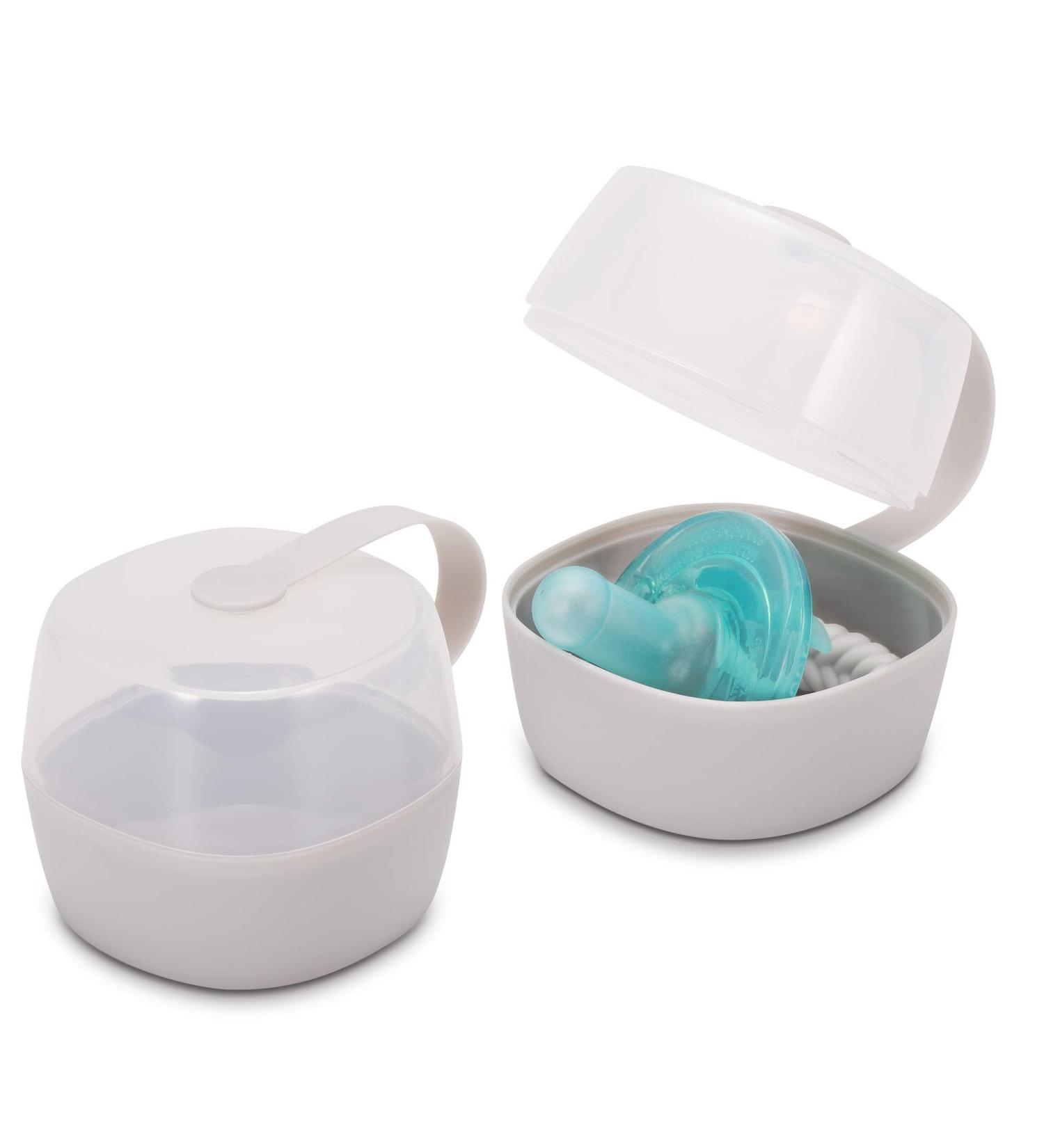 LANEYLI Pacifier Case Pacifier Holder Case Pacifier Clip Binky Holder Case Pacifier Box Pacifier Accessories 2 Pack Macaron Grey Clear - Buy Online on GoSupps.com