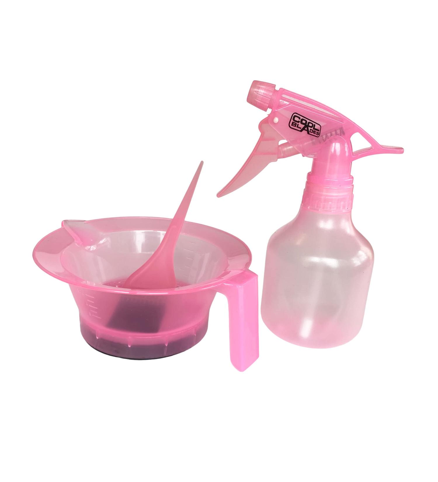 Professional Hairdresser's Pink Styling Set - Includes tint/dye Bowl dye brush and Waterspray. Ideal hair dye home kit. Styling Set Pink - Buy Online on GoSupps.com
