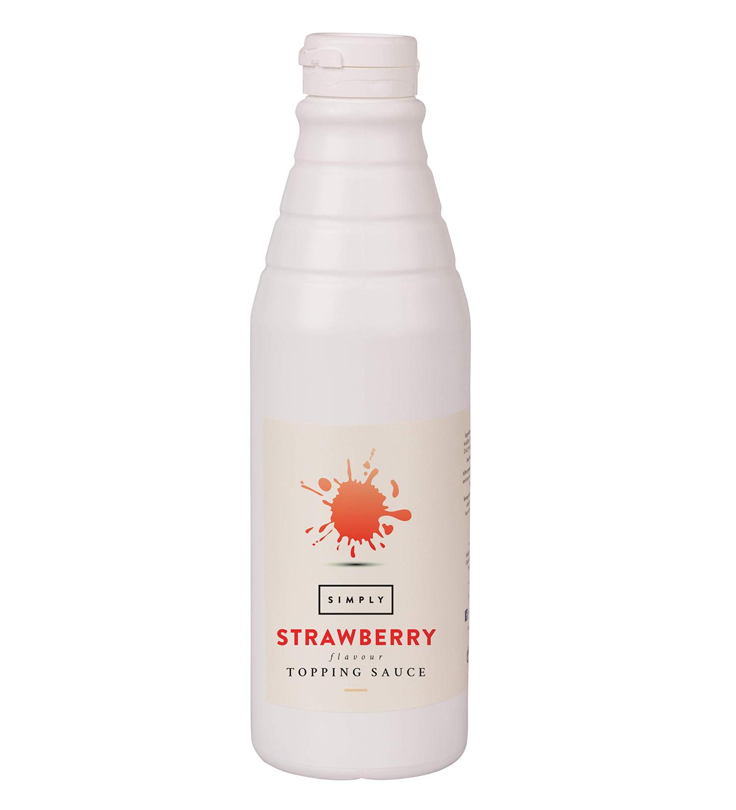 Delicious Simply Strawberry Topping Sauce 1kg - Perfect for Desserts & More - Buy Online on GoSupps.com