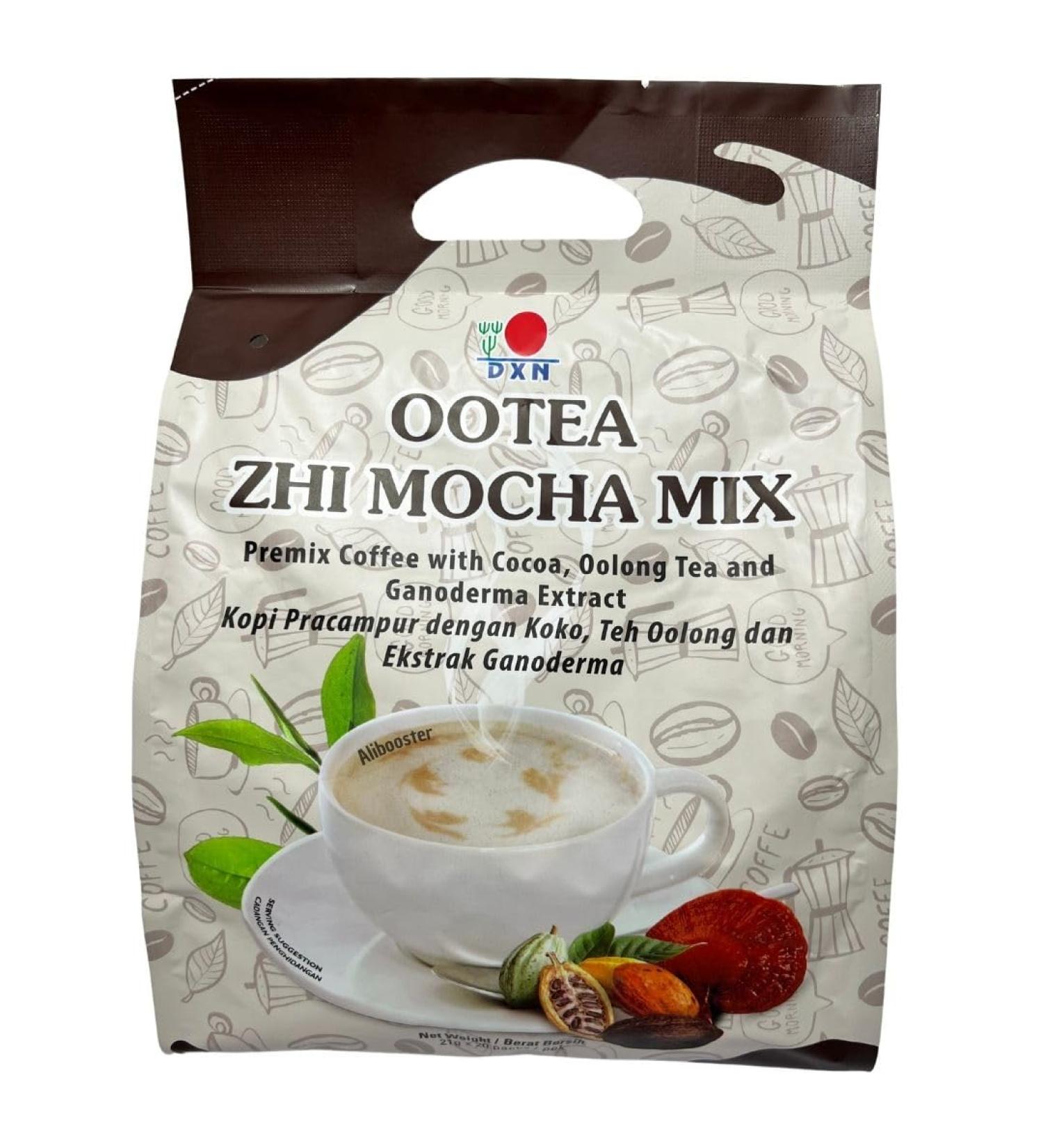 alibooster DXN Ootea Zhi Mocha Koffie + ootea + cacao + champignon reishi Lingzhi Ganoderma 20 sachets 21g - Buy Online on GoSupps.com