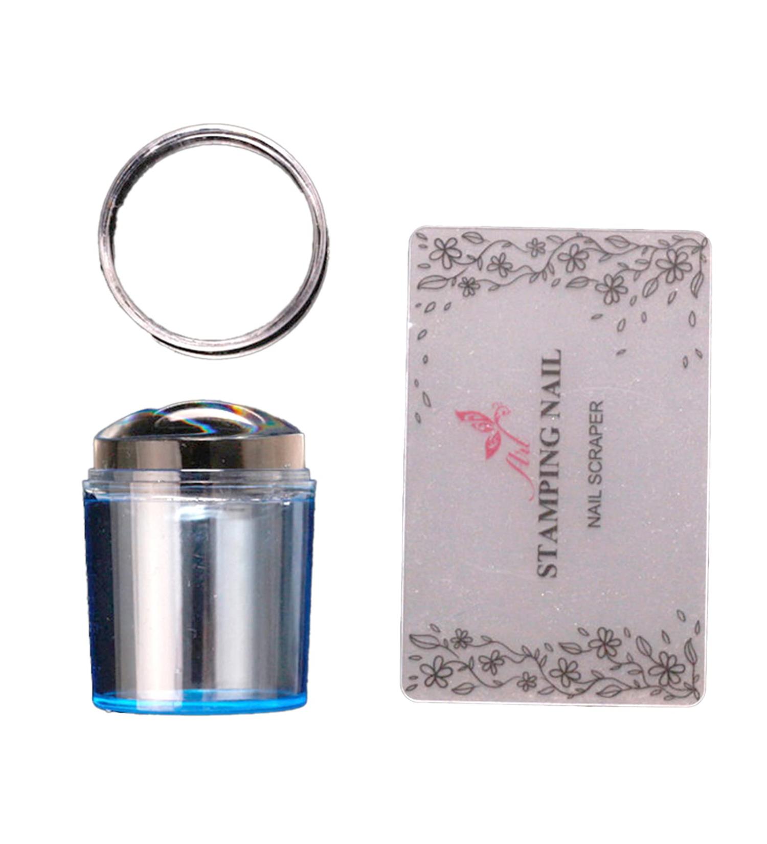 Art Stamps & Nail Scraps | Transparent Silicone Template with Lid | Easy Clean Manicure Tool in Blue Shop Internationally! - Buy Online on GoSupps.com