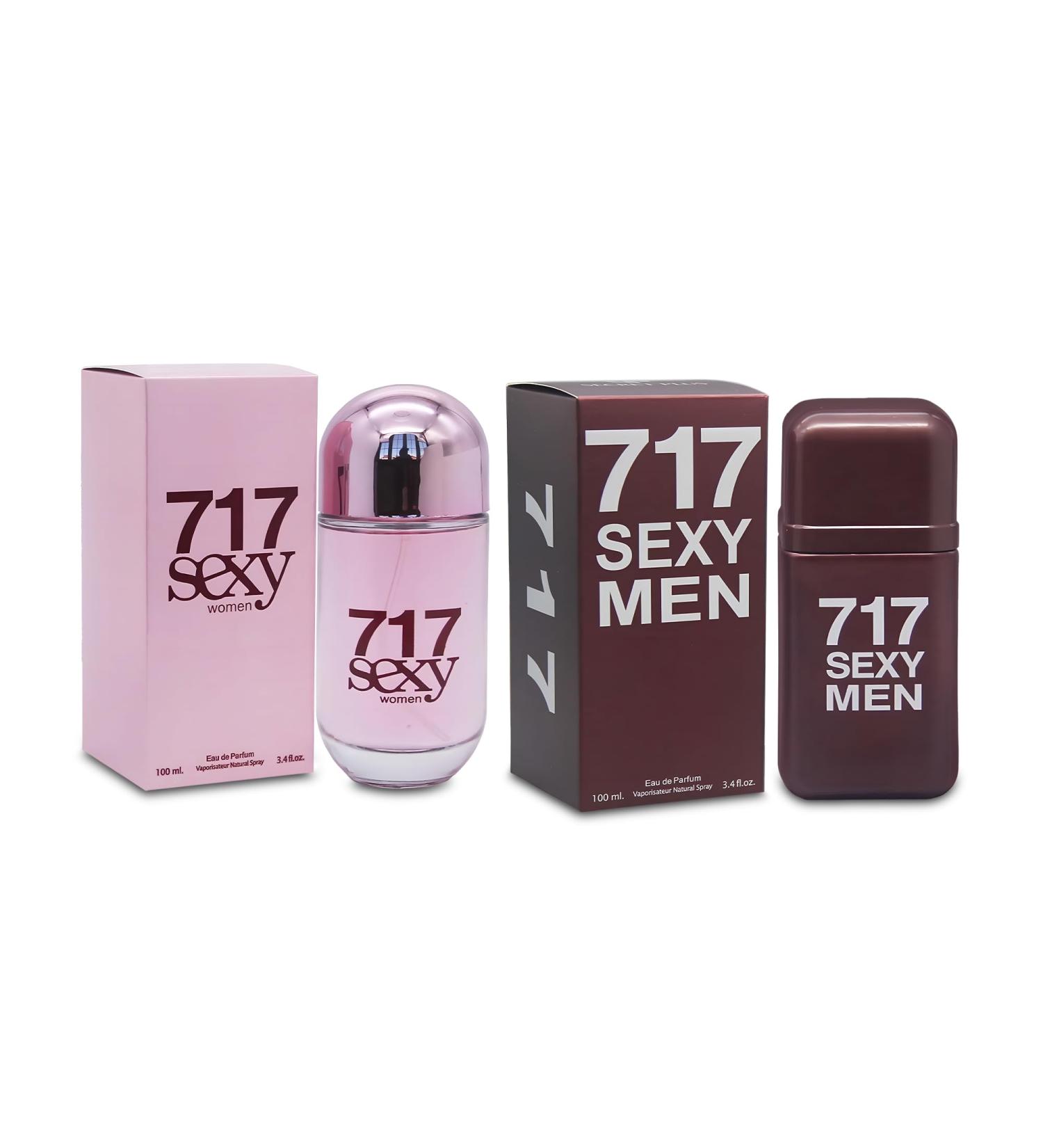 717 Sexy Couple Set Perfume for Women/Men Eau De Parfum - Amber Floral Jasmine Bourbon Vanilla & Woods Oriental-Floral Women/Men Cologne with a Modern Twist Elegant 100ml Bottle for Best Gift - Buy Online on GoSupps.com