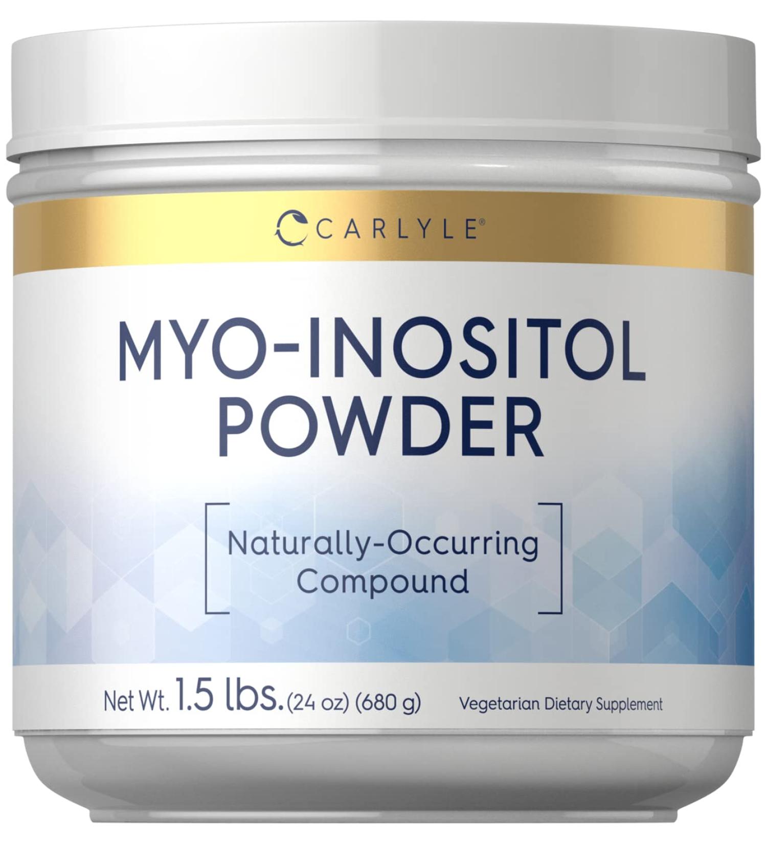 Carlyle Myo-Inositol Powder Supplement - 1.5 lbs - Vegetarian, Non-GMO, Gluten Free - Buy Online on GoSupps.com