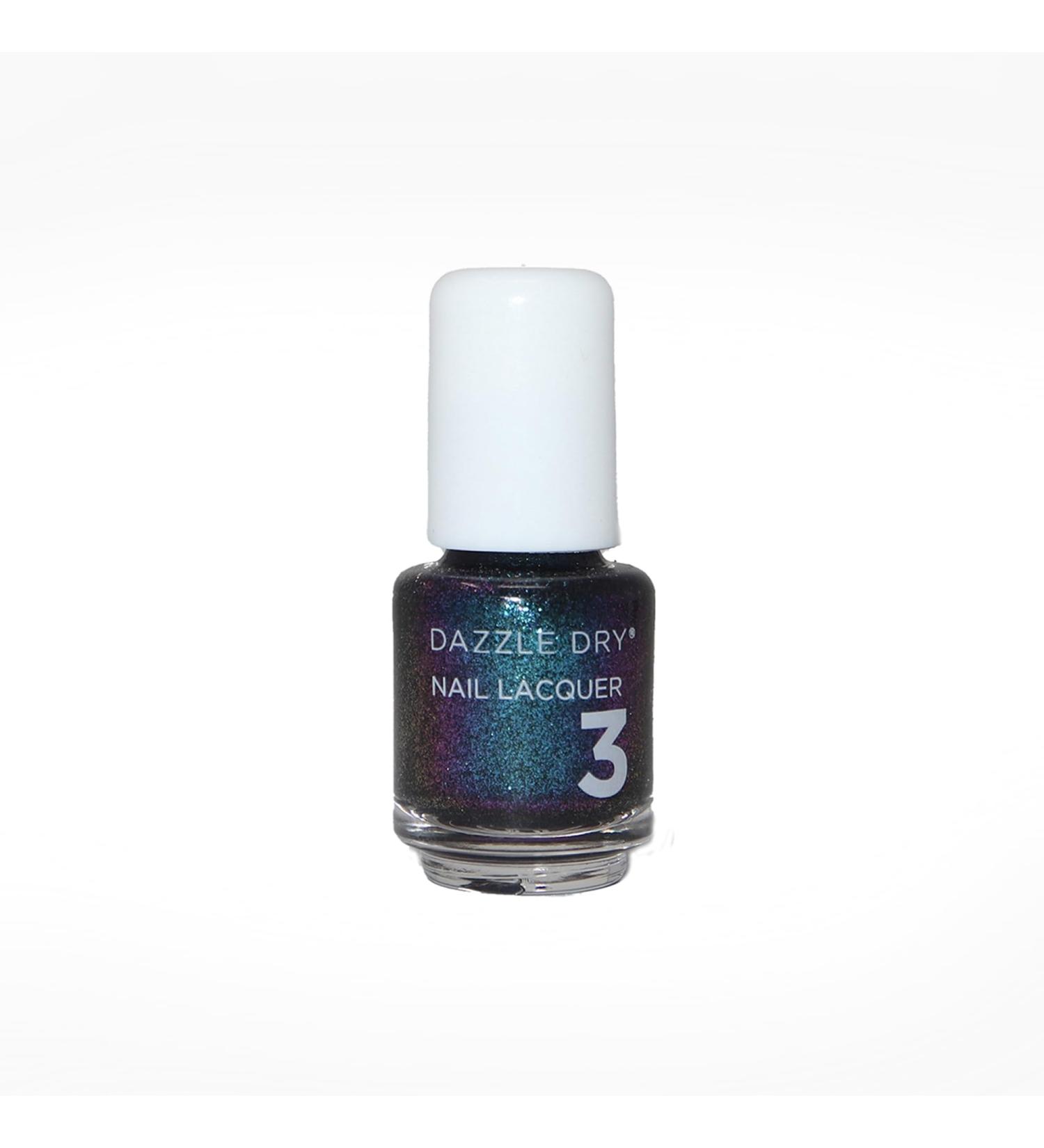 Dazzle Dry Nail Mini Lacquer - Blue Blood | Galaxy-Inspired Shimmer | Full Coverage (0.17 fl oz) - Perfect for 5 Manicures - Buy Online on GoSupps.com