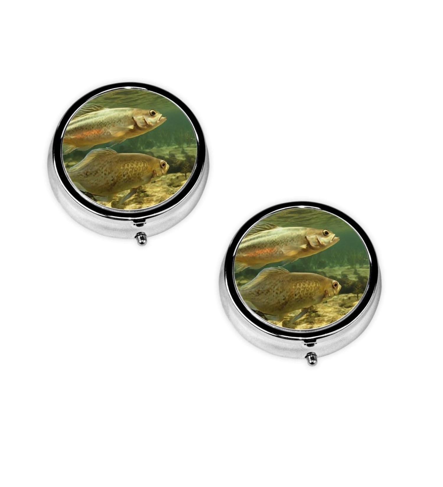 Brook Trout Fly Fishing Mini Pill Box - 3 Compartment Organizer for Travel Home & Office - Buy Online on GoSupps.com