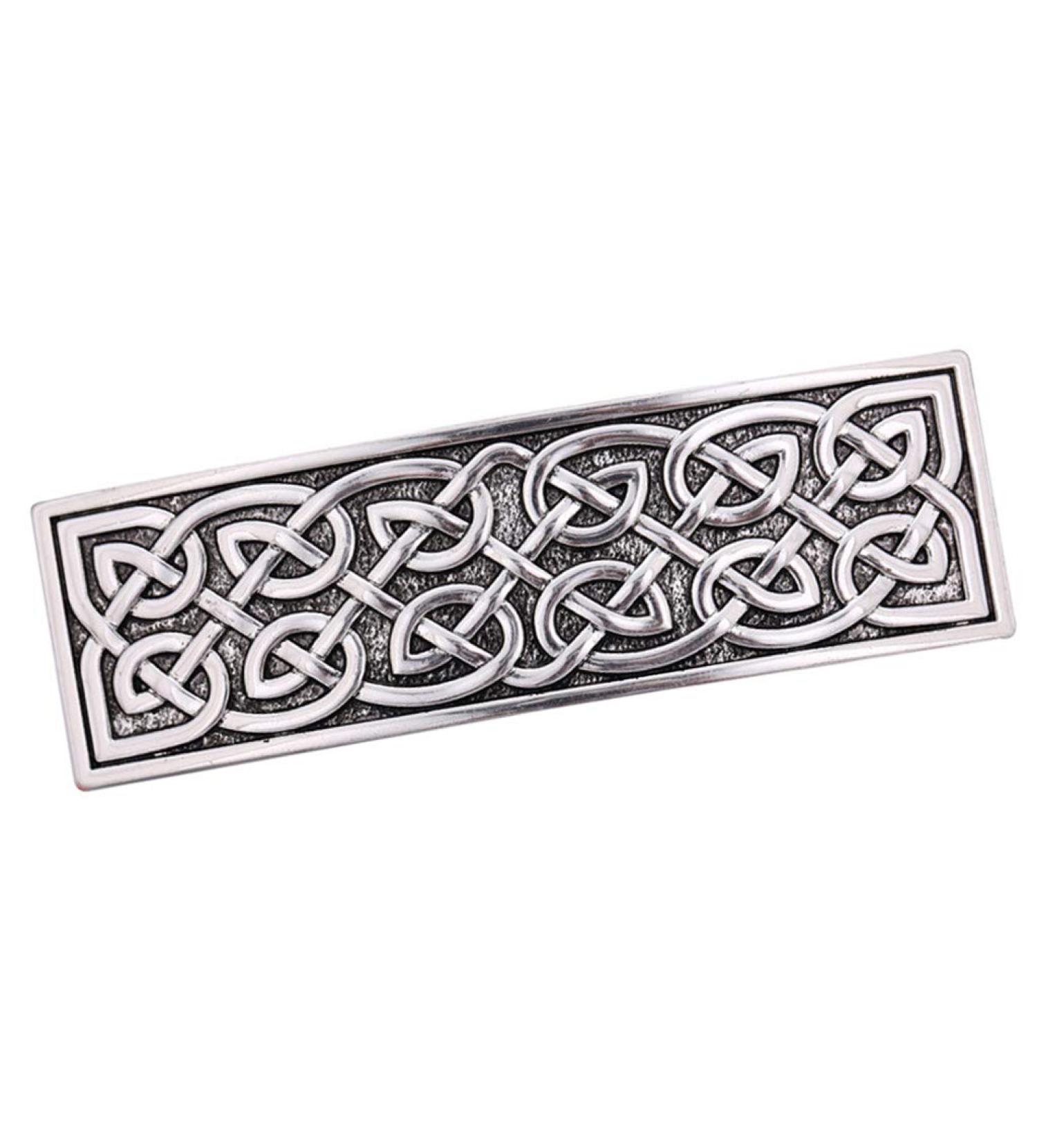 Prettyia Vintage Celtic Metal Barrette Hair Clip - Silver | Perfect for All Hair Colors | International Shipping Available - Buy Online on GoSupps.com