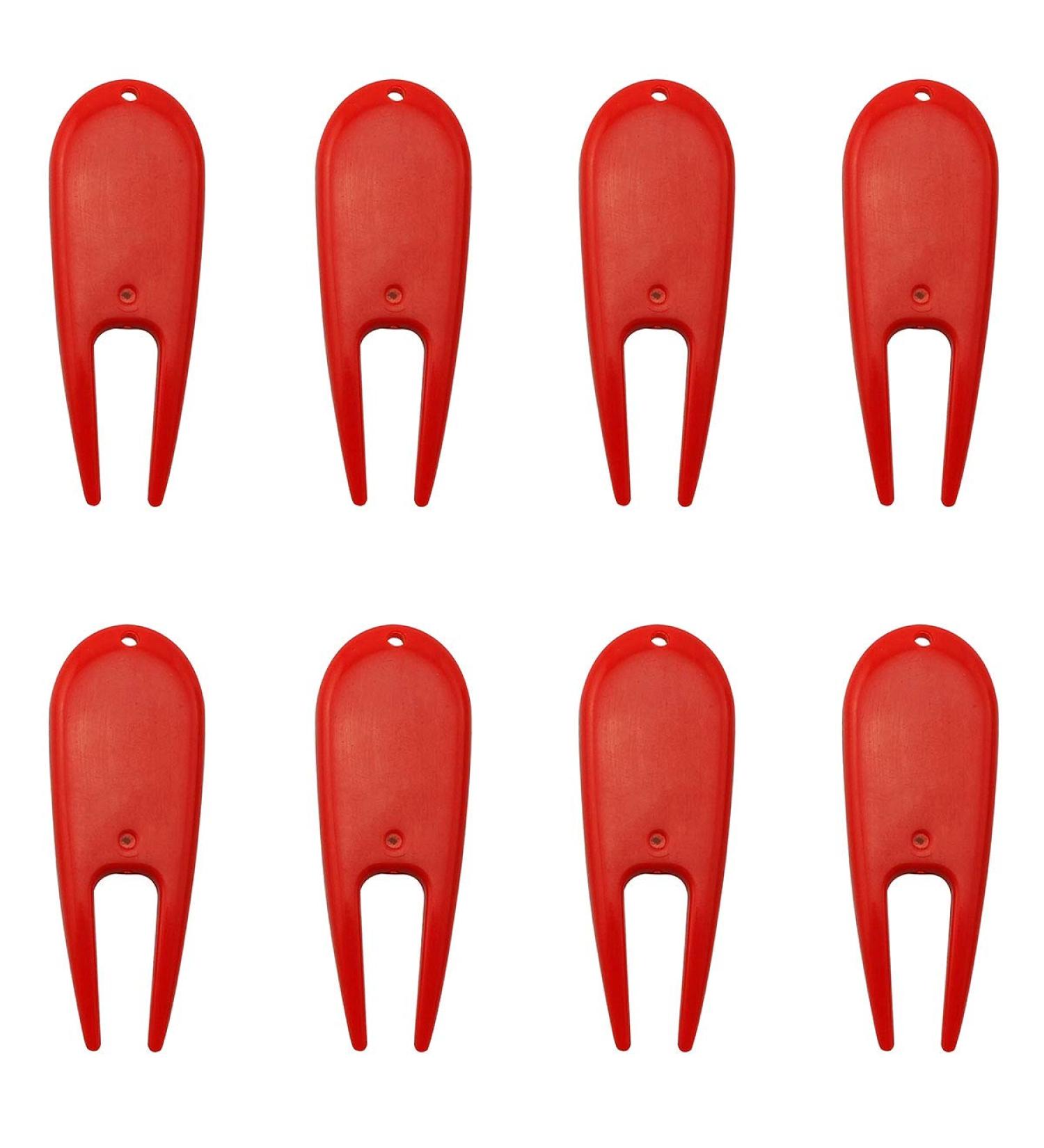 ZRM&E 8pcs Plastic Golf Divot Tool Set - Non-Slip Golf Repair Accessories in Red - Buy Online on GoSupps.com