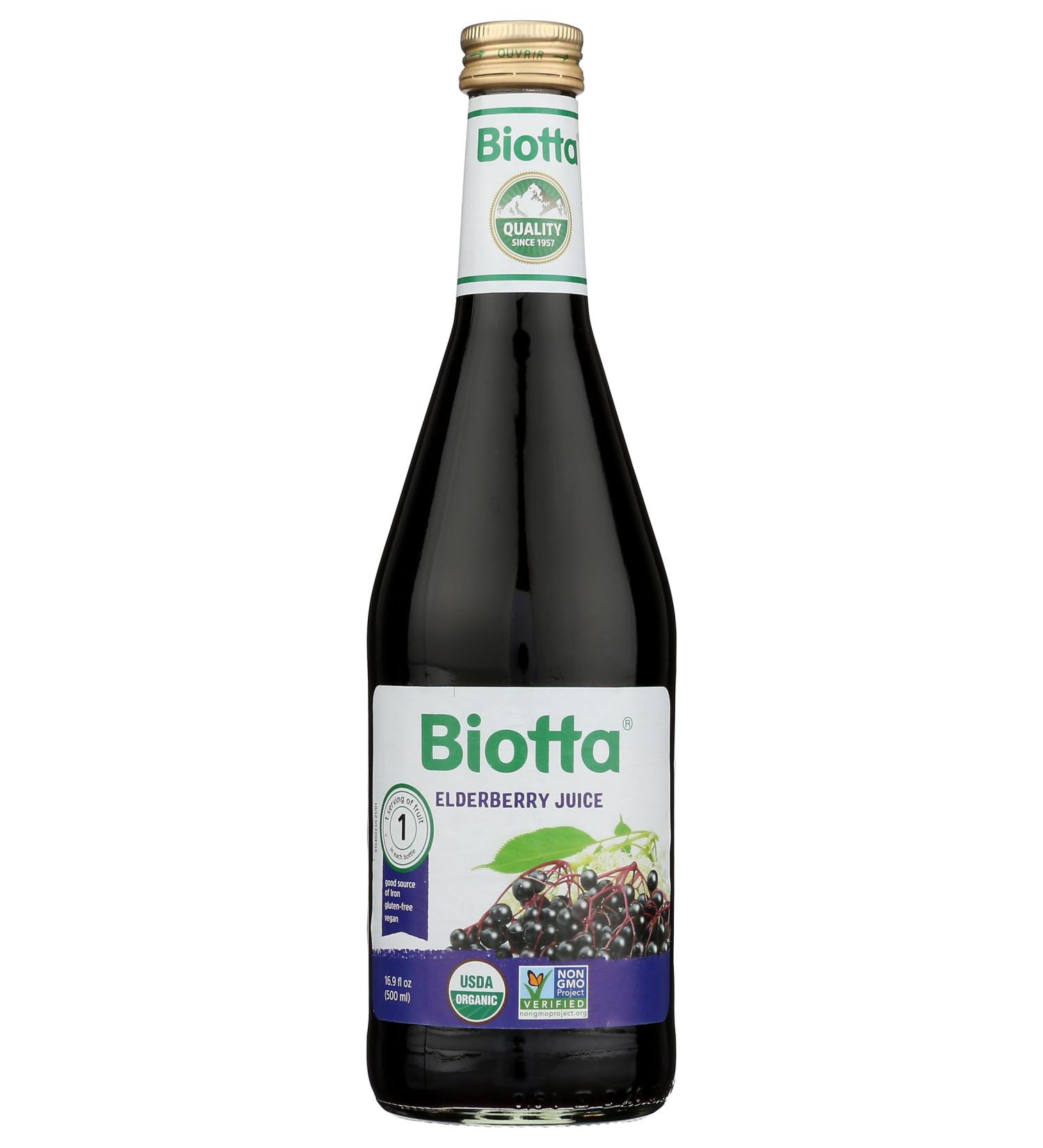 Biotta Naturals Elderberry Juice 16.9 Ounce - Buy Online on GoSupps.com