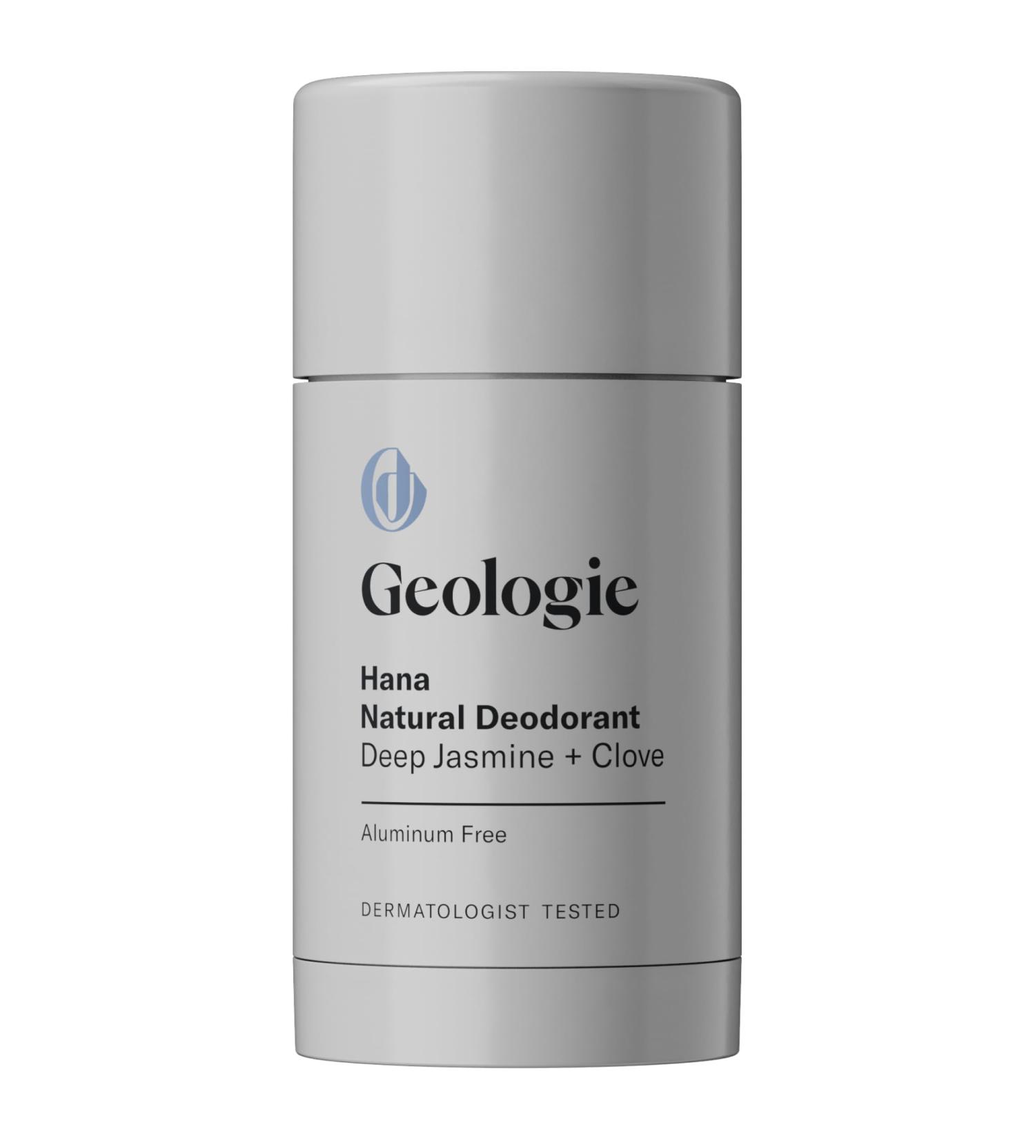 Geologie Hana Natural Deodorant | Jasmine + Clove Scent for Men & Women | Sensitive Skin Safe | Aluminum-Free Baking Soda-Free Dermatologist Tested Vegan Sulfate-Free Paraben-Free | (2.6 oz) Hana | Deep Jasmine + Clove - Buy Online on GoSupps.com