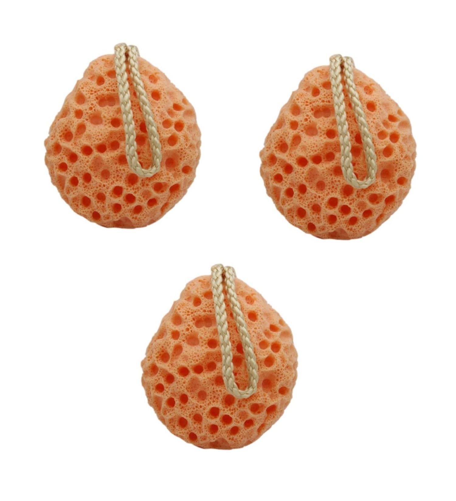 Balacoo 3pcs Konjac Exfoliating Bath Sponges - Natural Face & Body Wash Scrubber for Gentle Cleansing - Buy Online on GoSupps.com