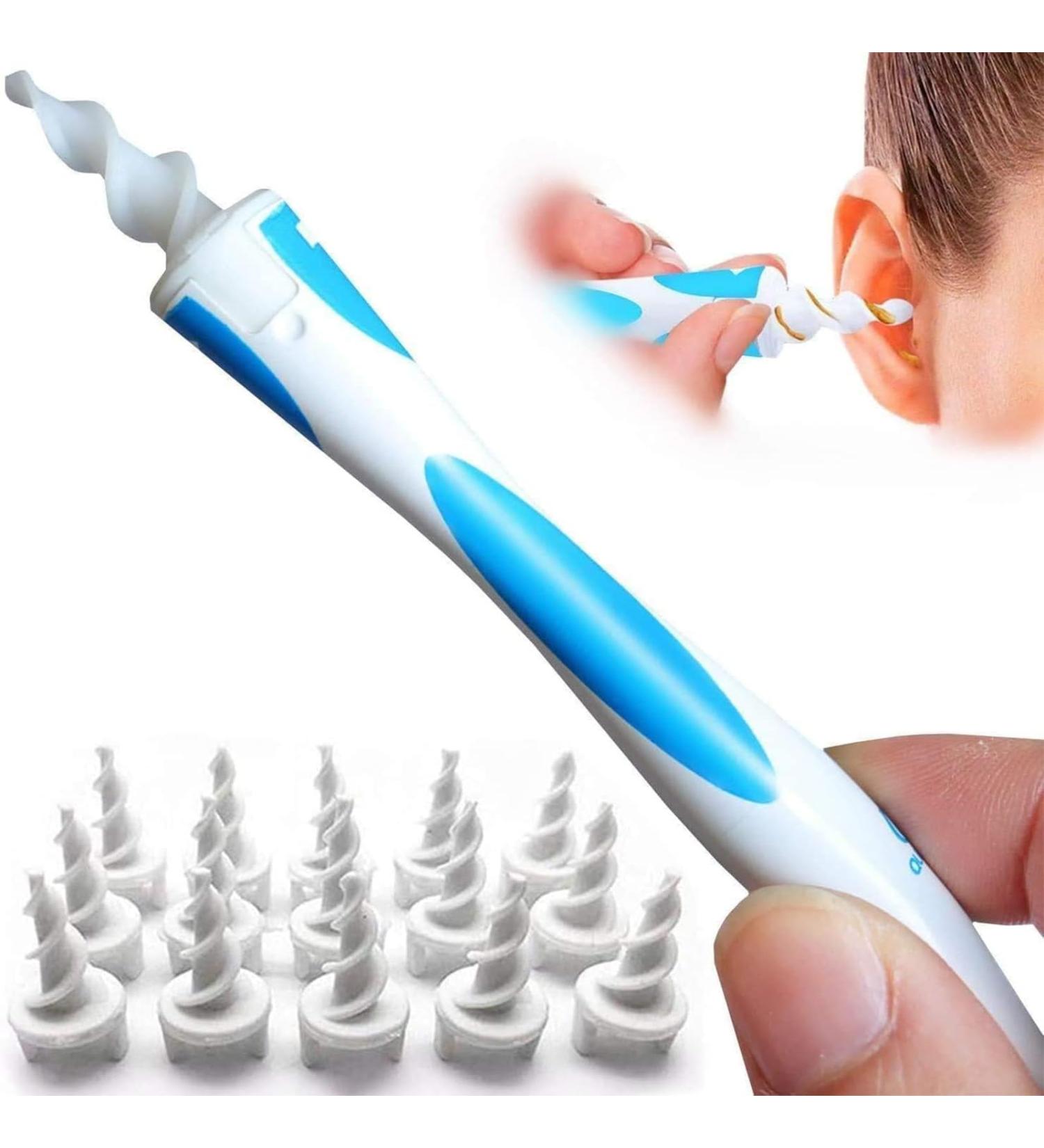Q Grips Earwax Removal-Spiral Ear Wax Removal Tool Reusable Earwax Removal Kit Safe Ear Cleaner with 16 Pcs Soft and Flexible Replaceme - Buy Online on GoSupps.com