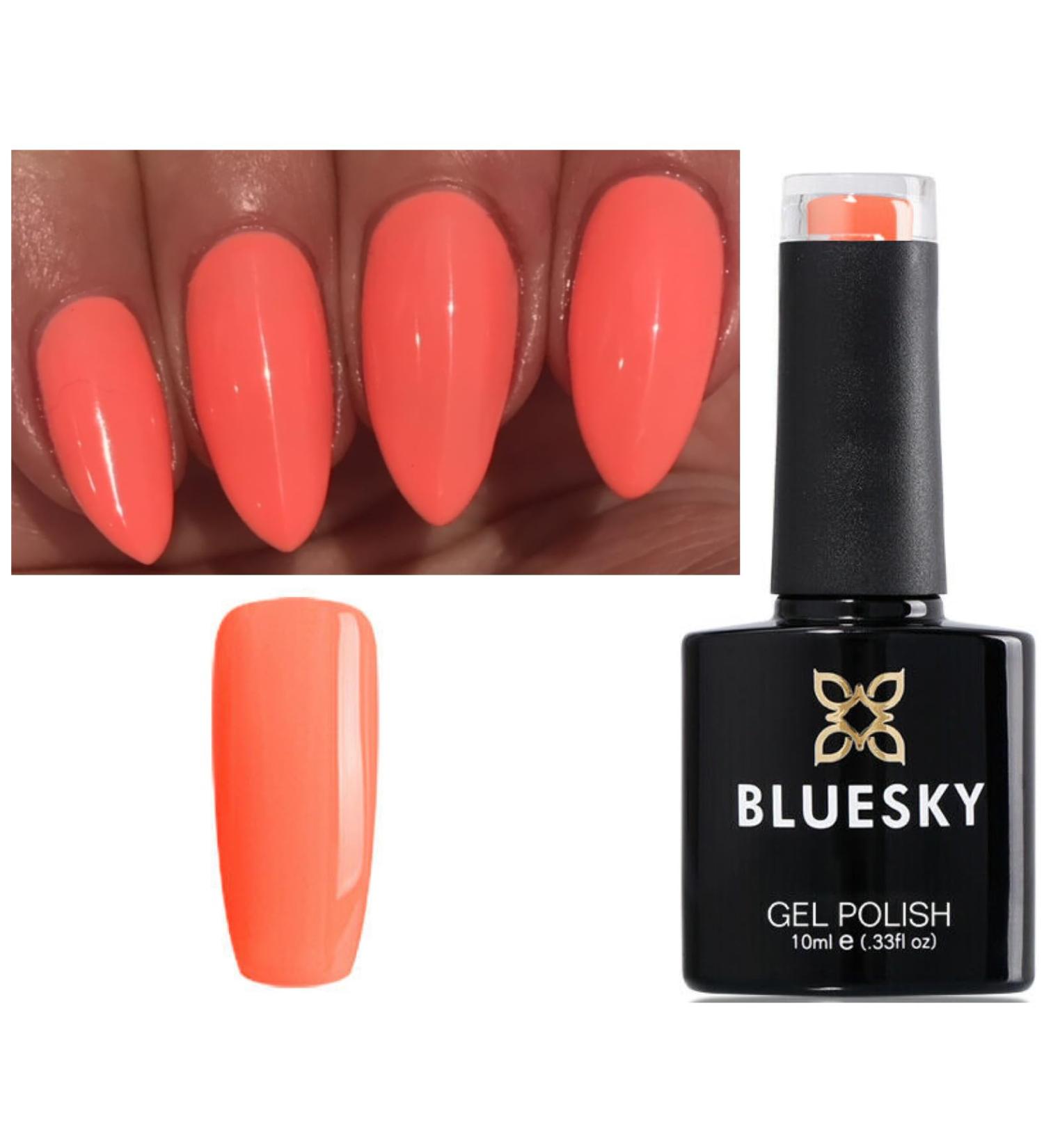 Bluesky Nail Gel Polish California Coral Peach Neon Coral Spring Summer Coral UV LED Soak Off 10ml - Buy Online on GoSupps.com