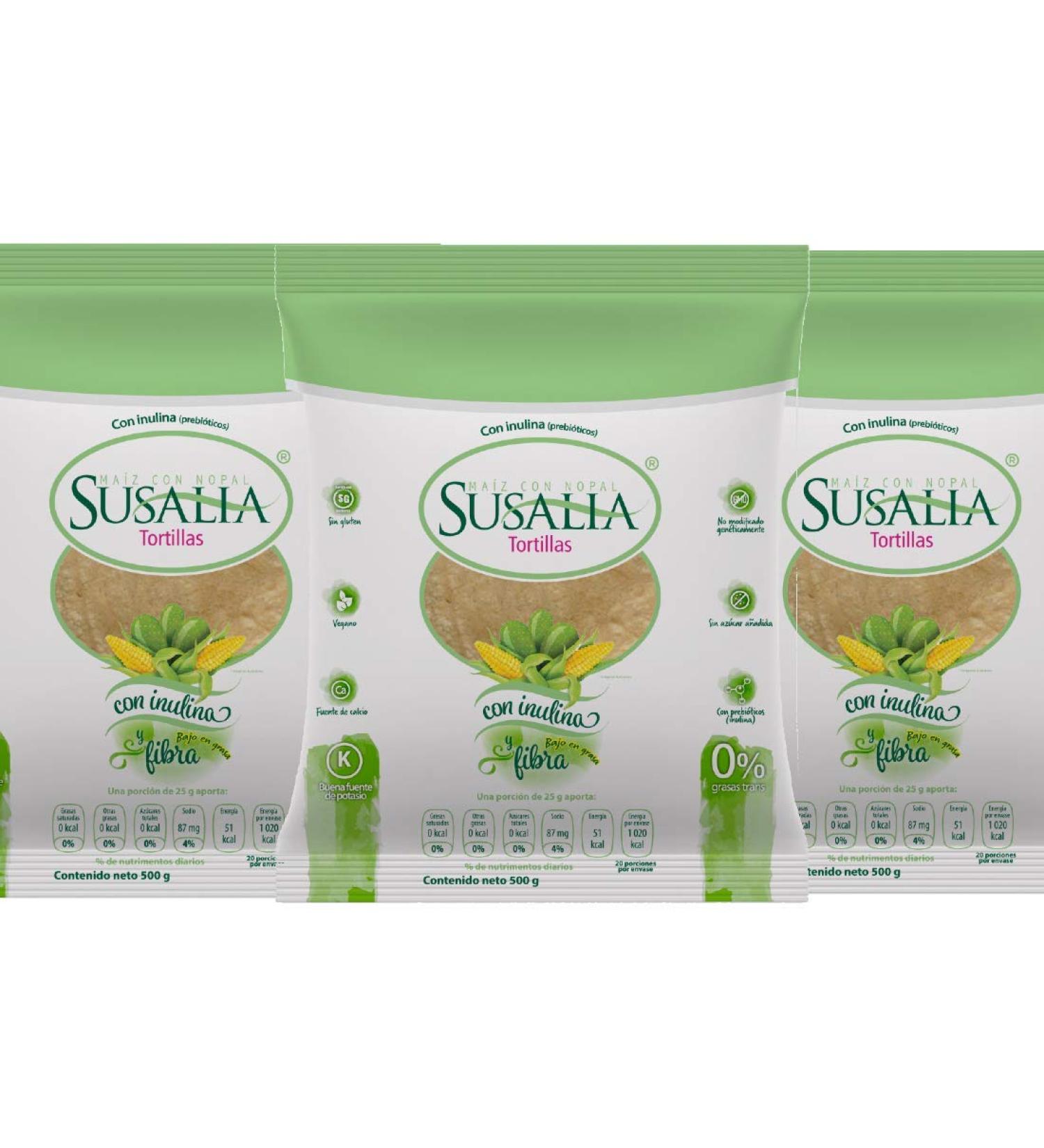 Corn and Nopal Tortillas - 3 Pack, 1.1 Pound Each - Authentic Mexican Flavor - Buy Online on GoSupps.com